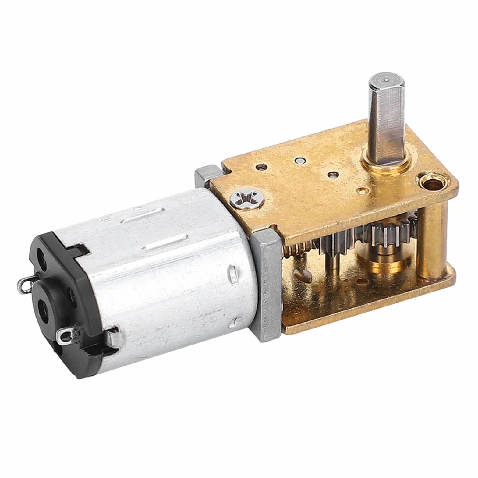 Mini Silnik Skrzyni Biegów, Mikro Silnik Redukcyjny Prądu Stałego Mikro Reduktor Przekładni ślimakowej Szczotka do Samochodu RC Model Robota Zabawka z Silnikiem (DC6V 70RPM)