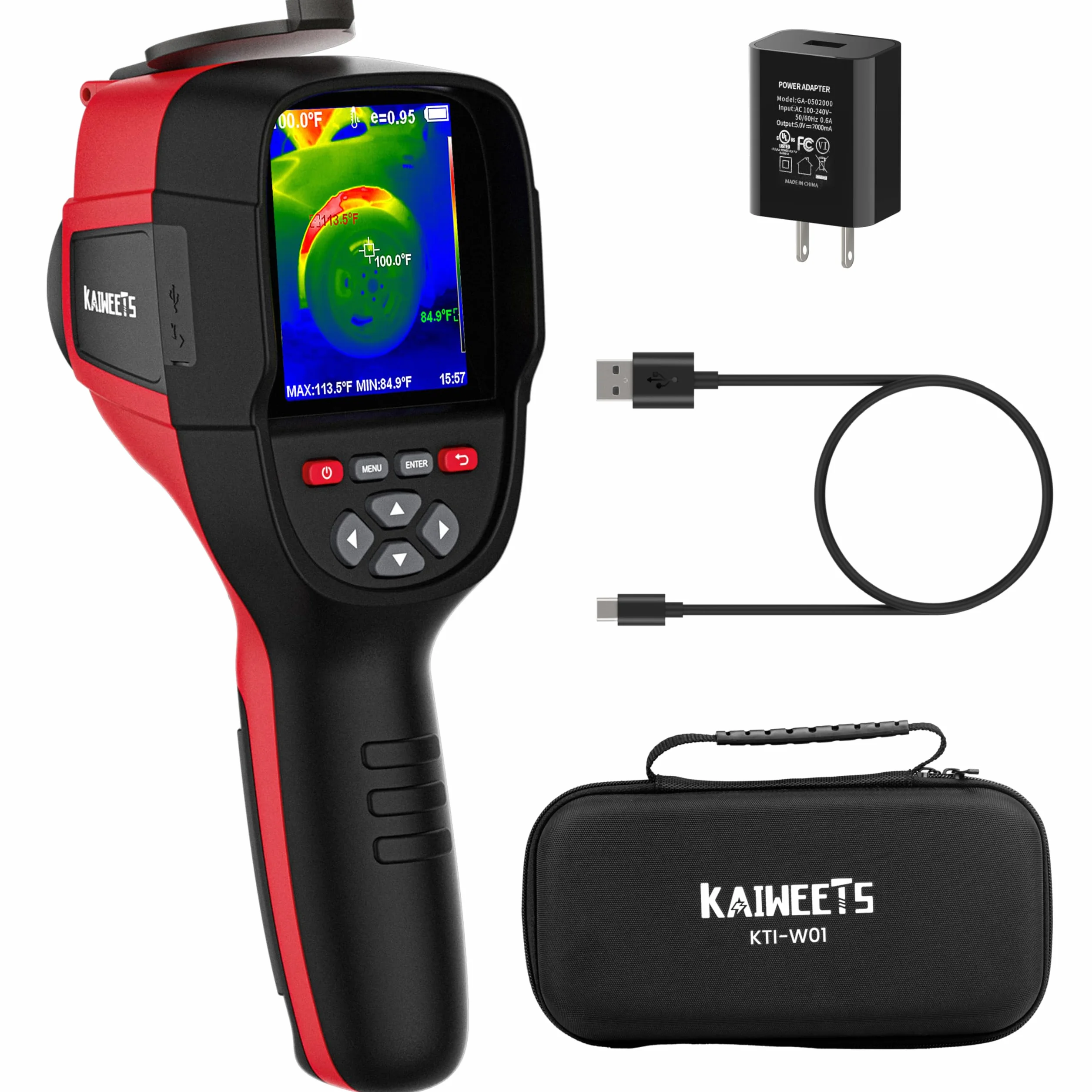 KAIWEETS Kamera termiczna 256x192 pikseli -20°C do +550°C 25Hz SD 32G