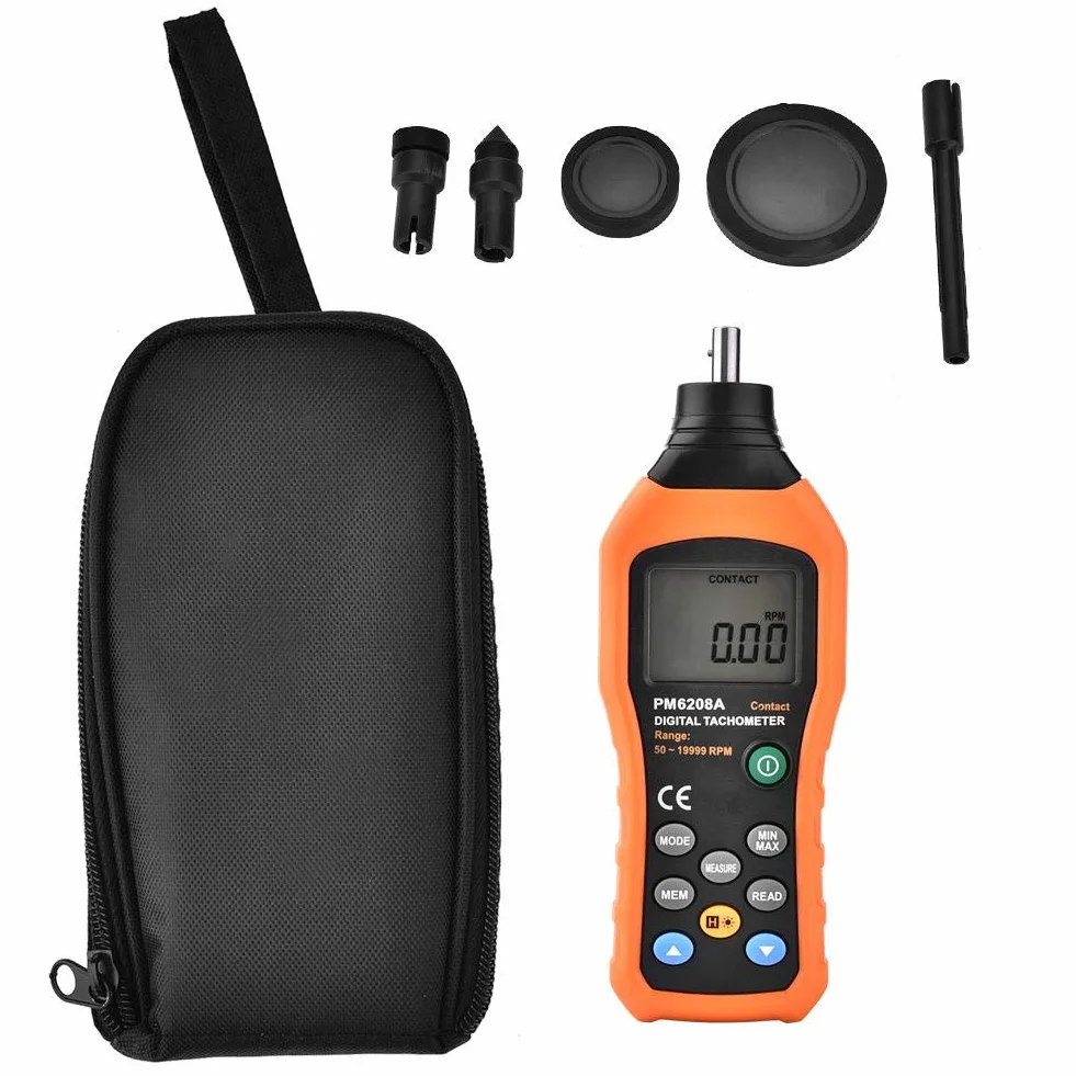PEAKMETER PM6208A Obrotomierz cyfrowy z podświetleniem LCD, Ręczny tester prędkości