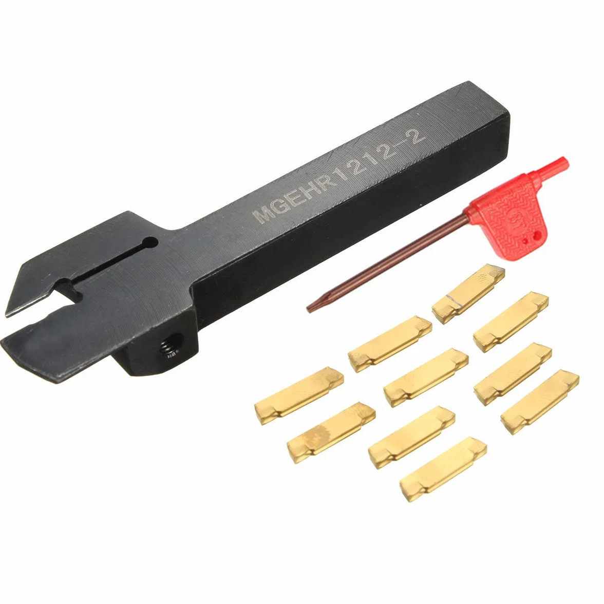Maizoon Uchwyt tokarski CNC MGEHR1212-2 12 x 100 mm wytaczadło + 10 szt. MGMN200-G frez z węglików spiekanych o wysokiej twardości DZ10