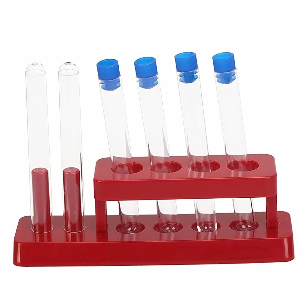 probówki, 50 szt., plastikowa tuba testowa z korkiem, narzędzie do testowania laboratoryjnego ze stojakiem i 10 szt. zakraplaczem, do eksperymentu naukowego, laboratorium, cukierków, roślin perłowych