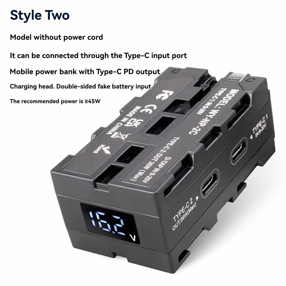 NP-F Battery Wireless Monitor External Power Supply V Port