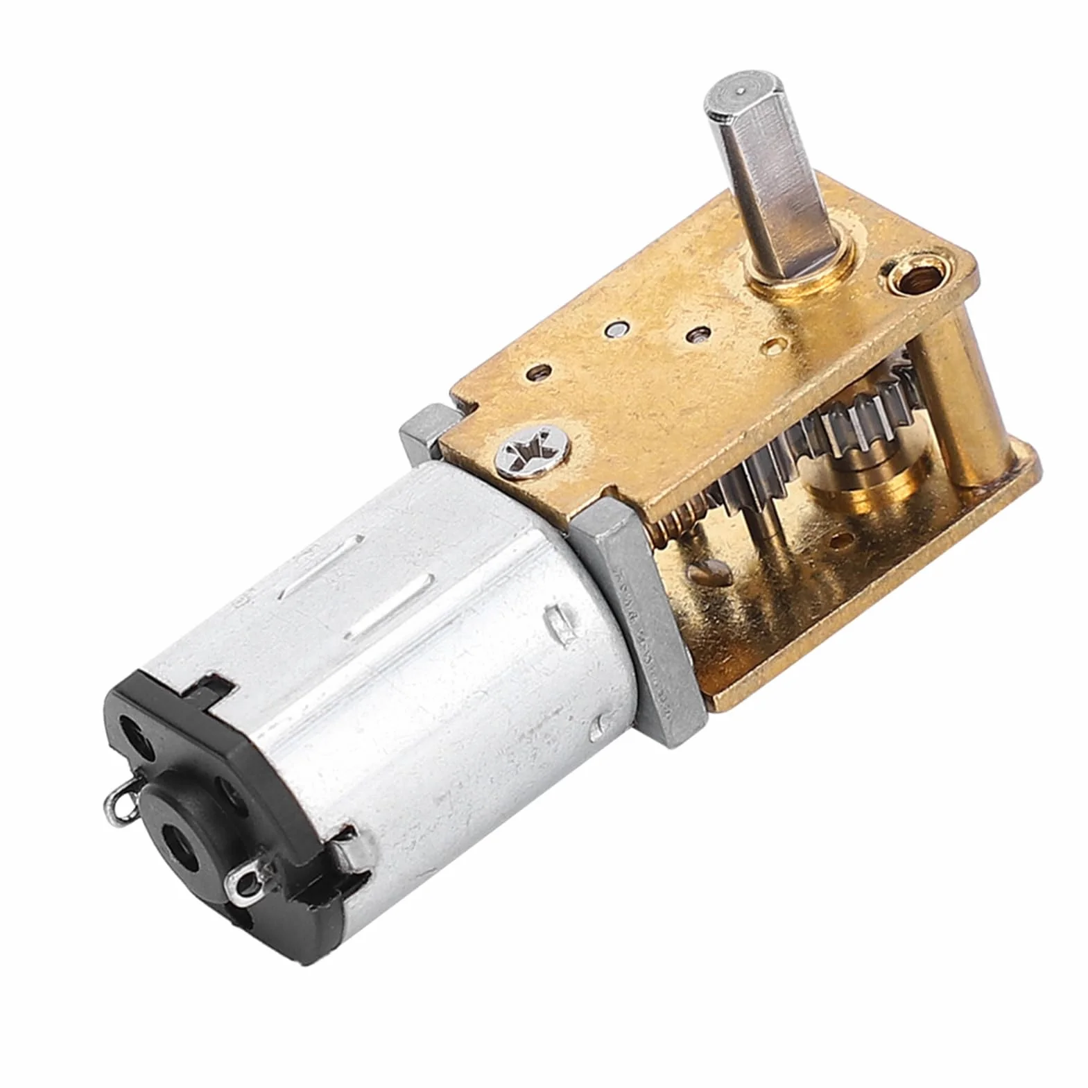 Mini Silnik Skrzyni Biegów, Mikro Silnik Redukcyjny Prądu Stałego Mikro Reduktor Przekładni ślimakowej Szczotka do Samochodu RC Model Robota Zabawka z Silnikiem (DC6V 70RPM)