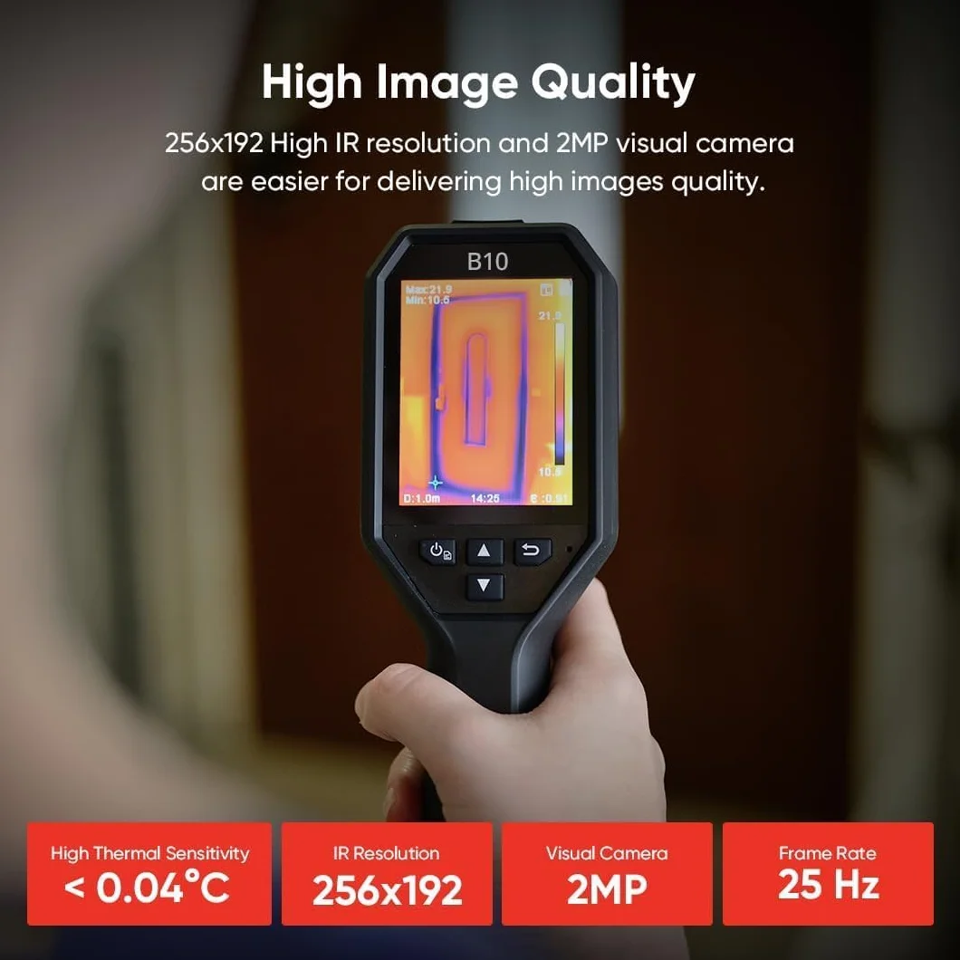 HIKMICRO B10 Kamera termowizyjna 256x192 IR 2MP 25Hz 3.2" LCD IP54 -20°C~550°C
