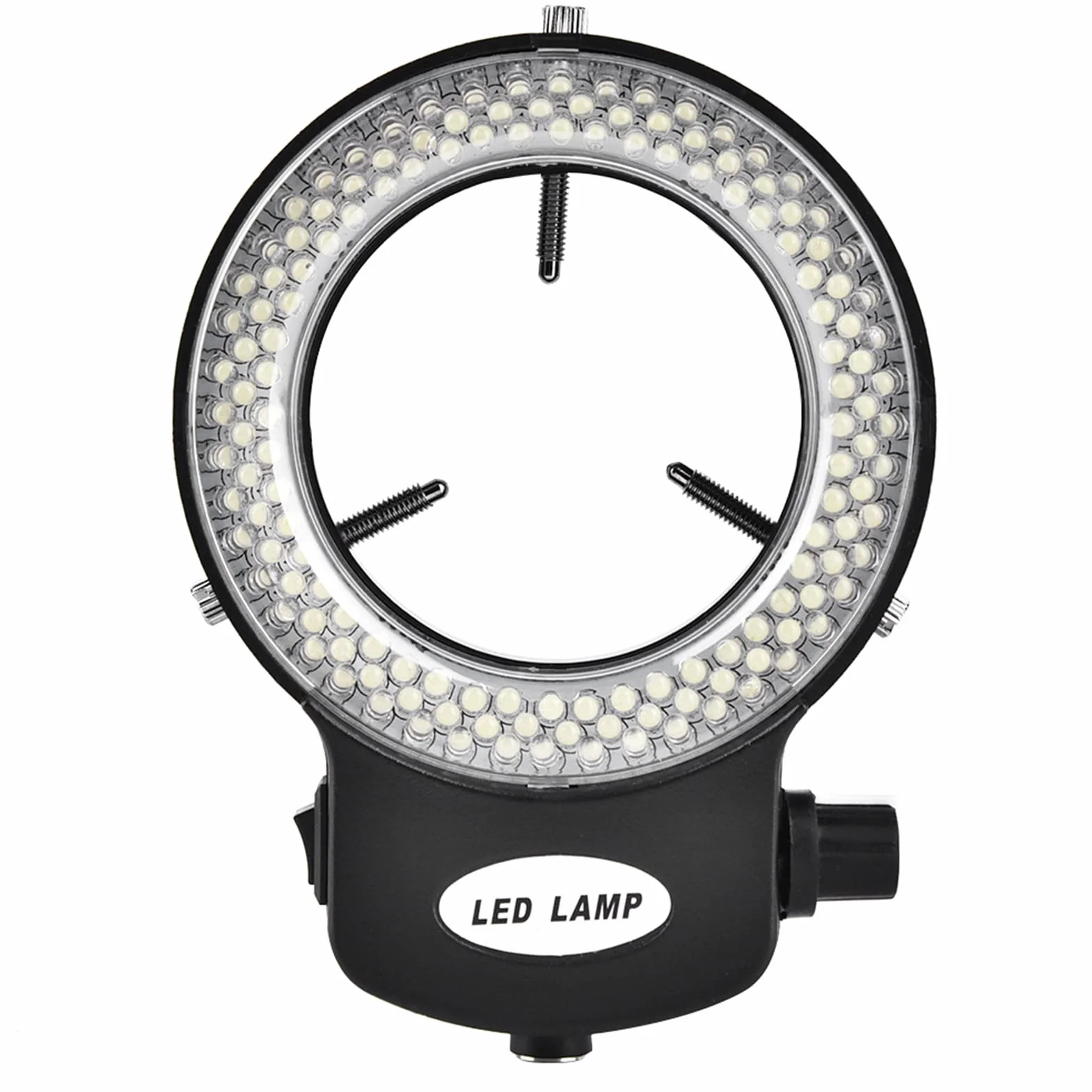 Pierścieniowa LED 144 Koraliki LED Iluminator Regulowana jasność Źródła światła Mikroskopu Pierścieniowa do Mikroskopów Stereofonicznych Aparaty Oświetlenie (Black,
