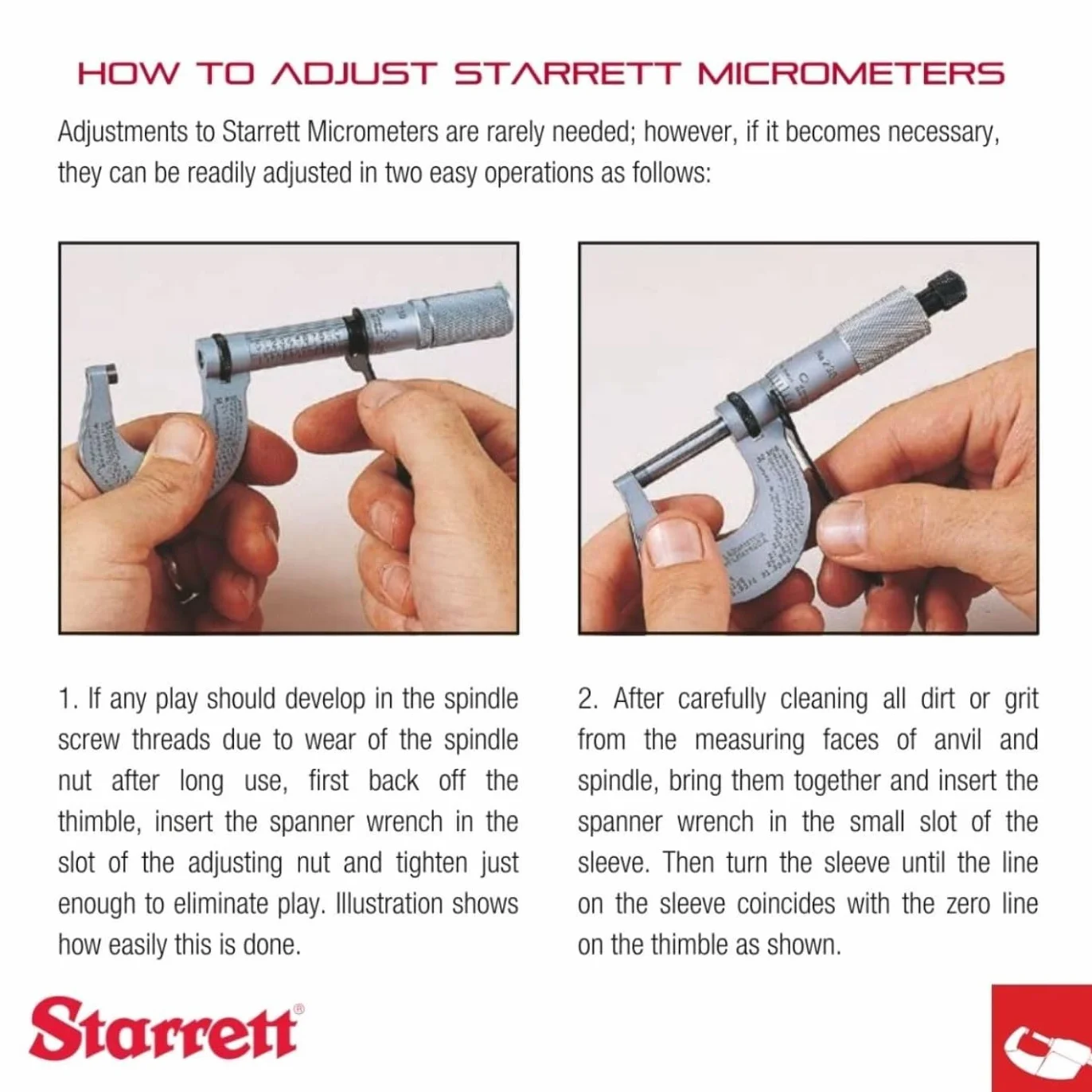 Starrett V436.1MXRL-25 Mikrometr zewnętrzny 0-25 mm ukończenie szkoły 0,001 mm
