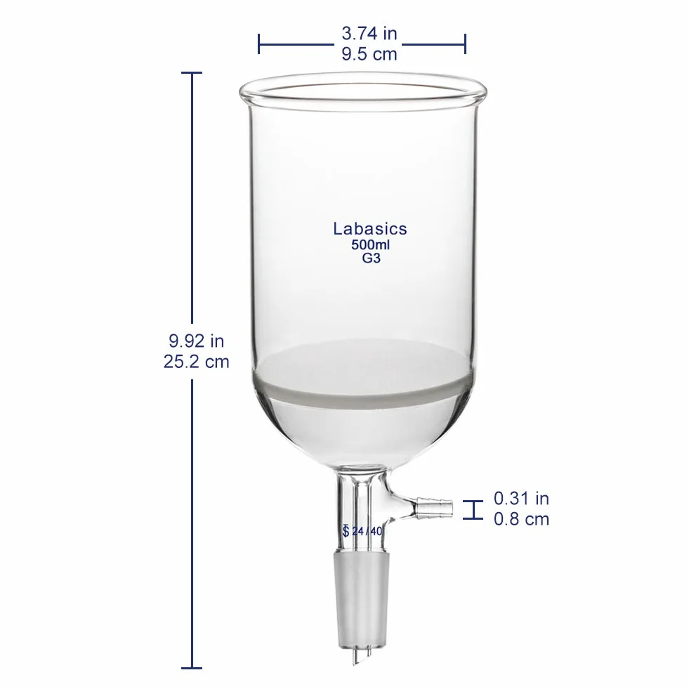Labasics Lejek filtracyjny ze szkła borokrzemowego Buchner G3 95 mm 120 mm 24/40