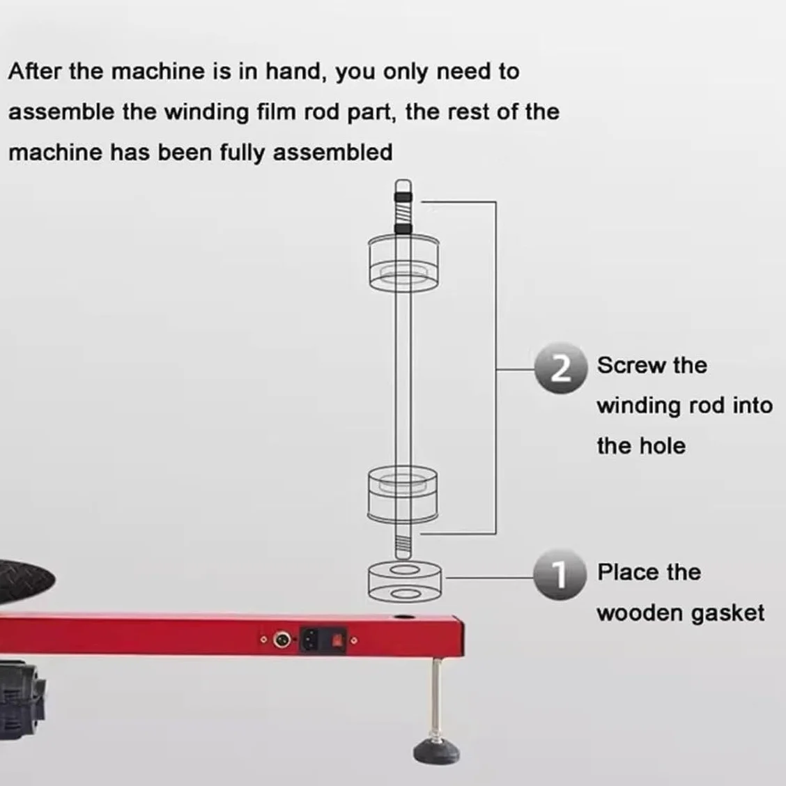 Electric Stretch Film Wrapping Machine Turntable Double Shaft Semi-Automatic Pallet Packing Industrial