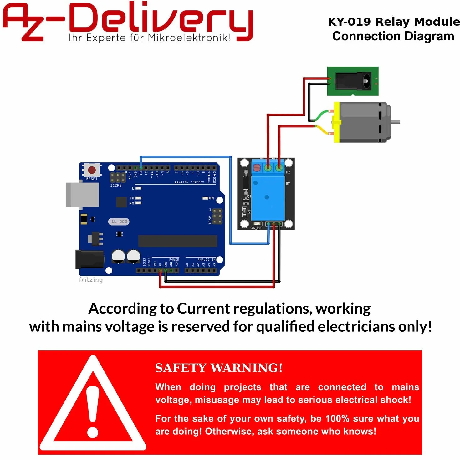 AZDelivery 3 x 1-przekaźnik 5V KY-019 moduł wyzwalacza wysokiego poziomu, kompatybilny z Arduino i Raspberry Pi wraz z e-bookiem!
