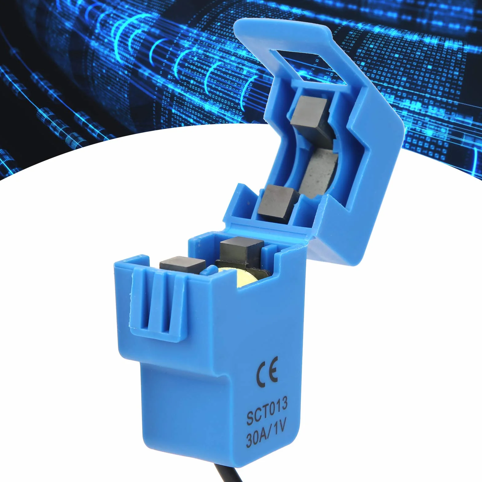 SCT013‑030 30A Transformator z Rdzeniem Ropopochodnym, Transformacja Prądu Zacisku Komponenty ABS -25℃～+70℃