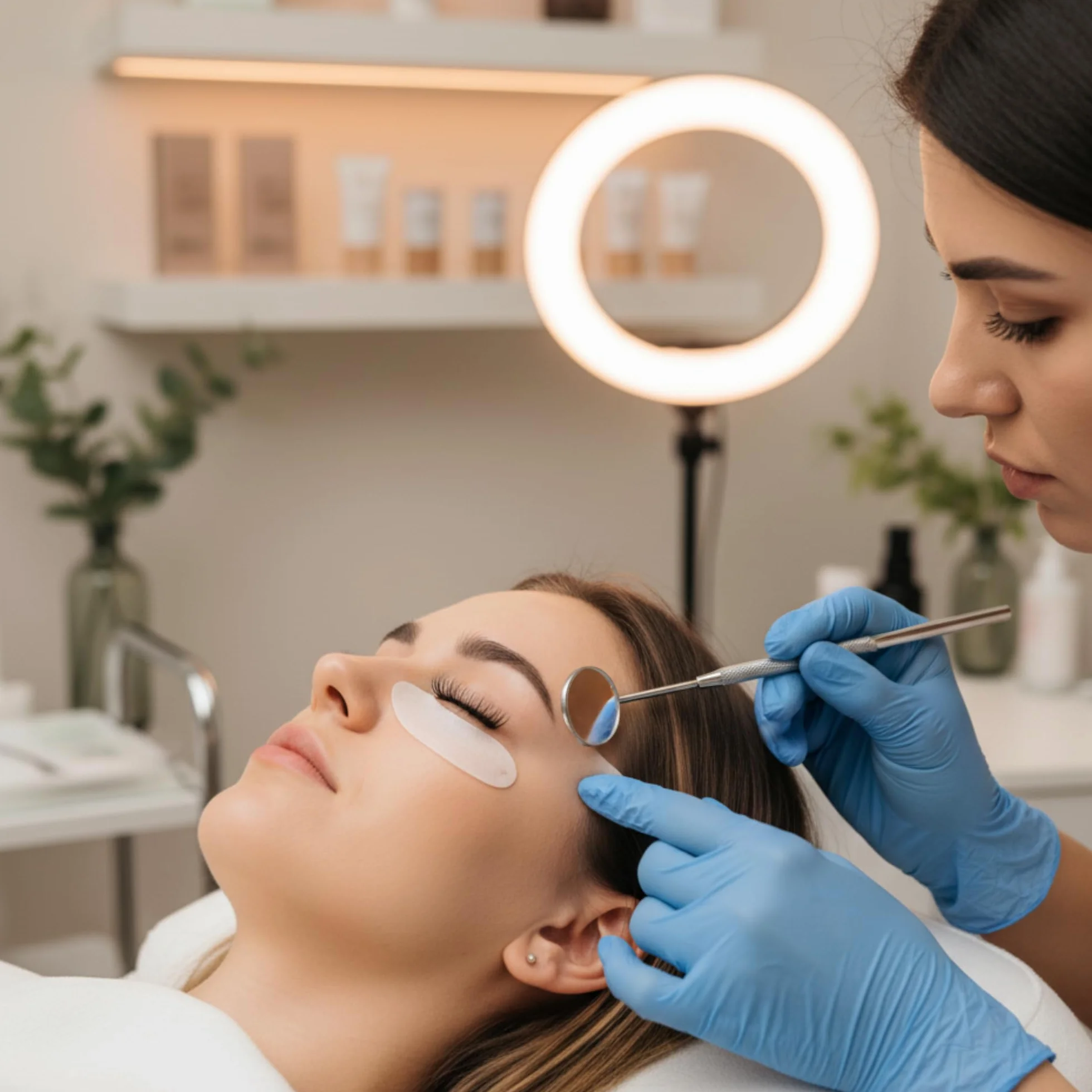 XXL Lashes Lusterko dentystyczne, lusterko do przedłużania rzęs do kontroli aplikacji, lusterko do rzęs