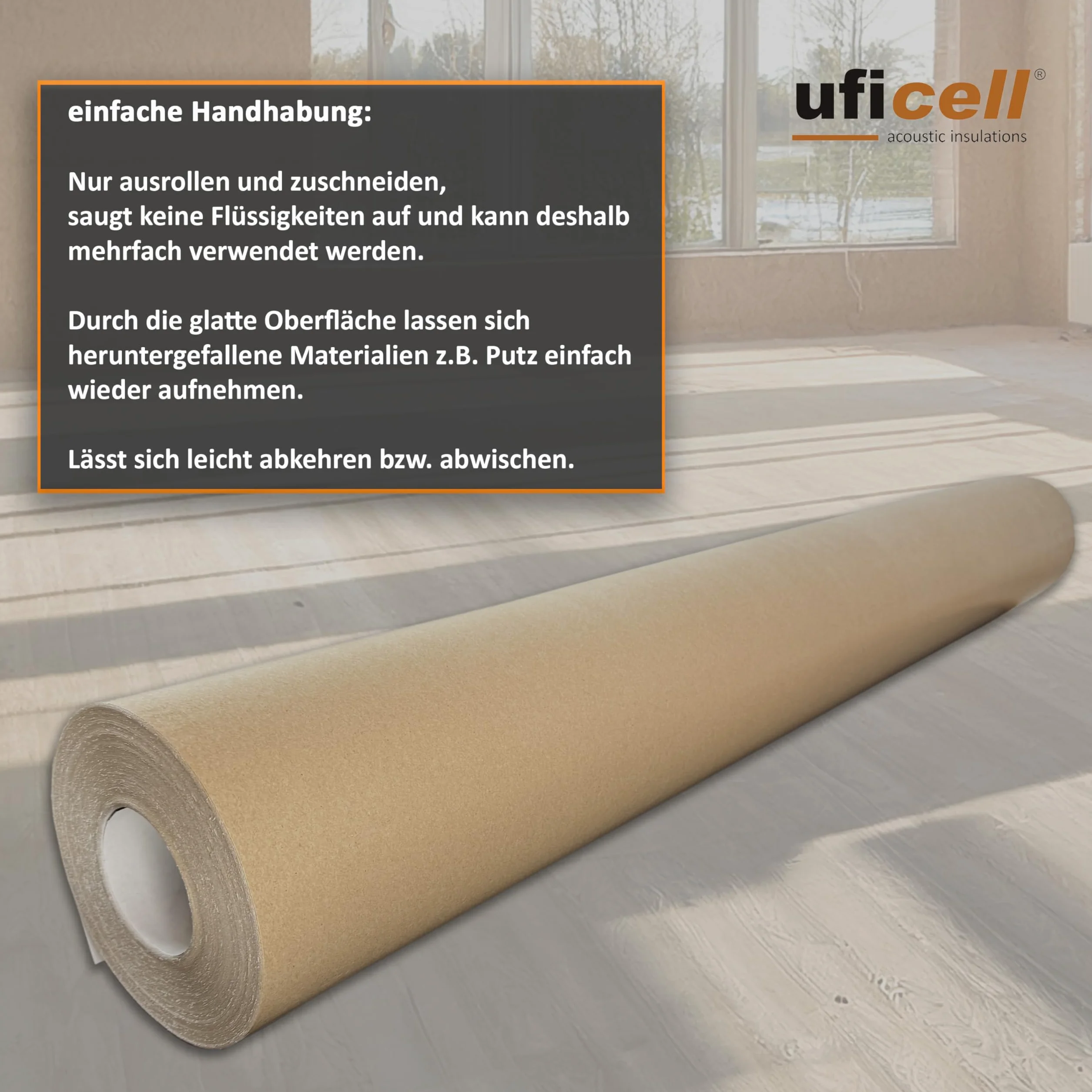 uficell® Papier do kartonów mlecznych Basic 220 g/m² 1,30 m x 58 lfm 75 m²