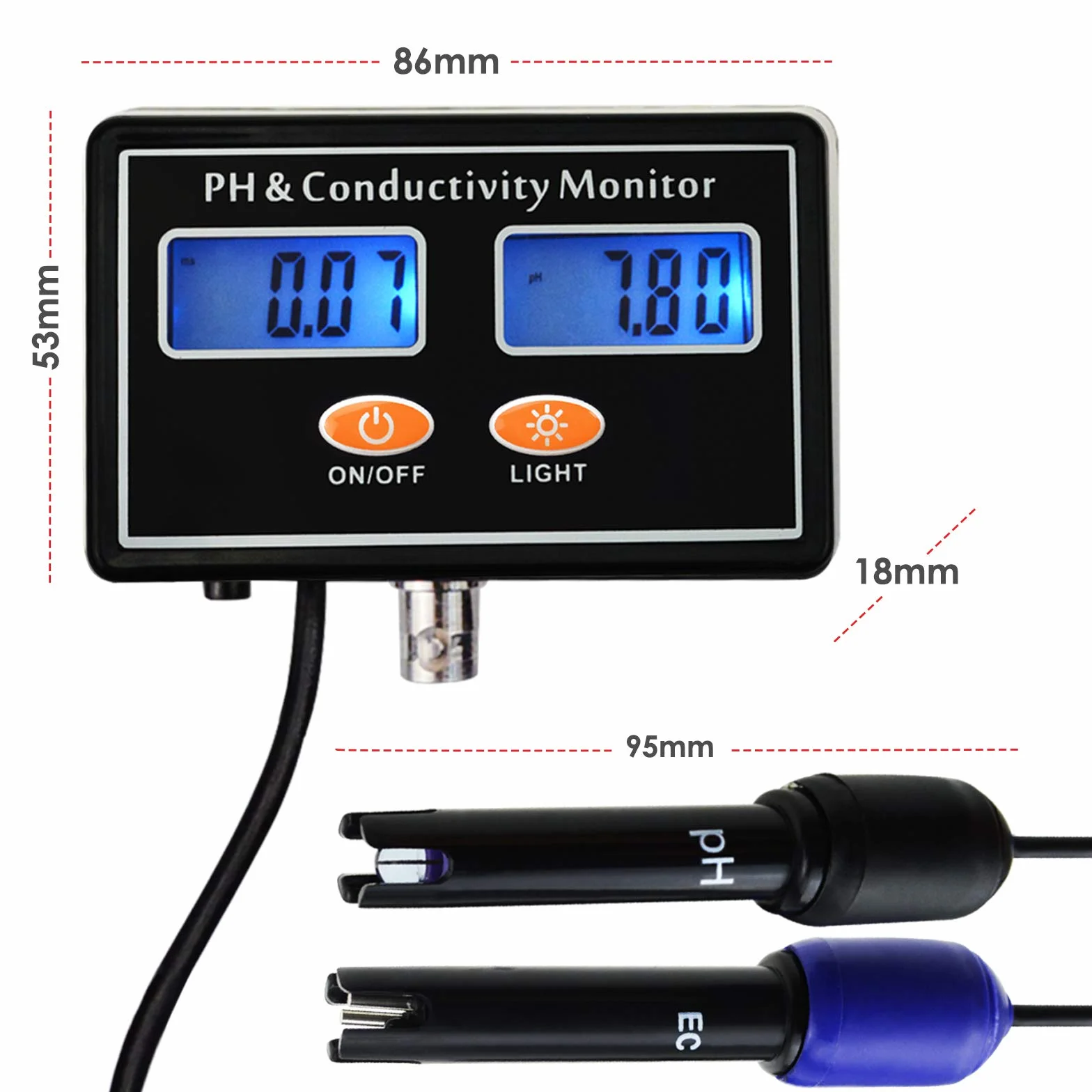 PH/EC miernik przewodności z kontrolerem jakości wody ATC 0,0 – 14,0 pH / 0~19,99 ms/cm akwarium, narzędzie do hydroponiki