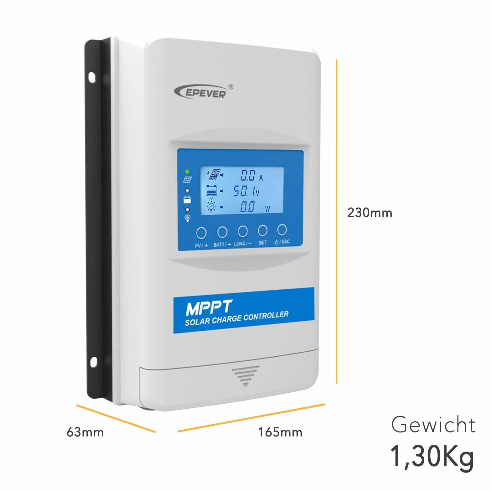 EPEVER® MPPT XTRA-N G3 – XTRA 3210N Regulator Ładowania, 30A, 12/24VDC auto work, PV 100V, Wyświetlacz XDS2 (30A, maks. PV 100V)
