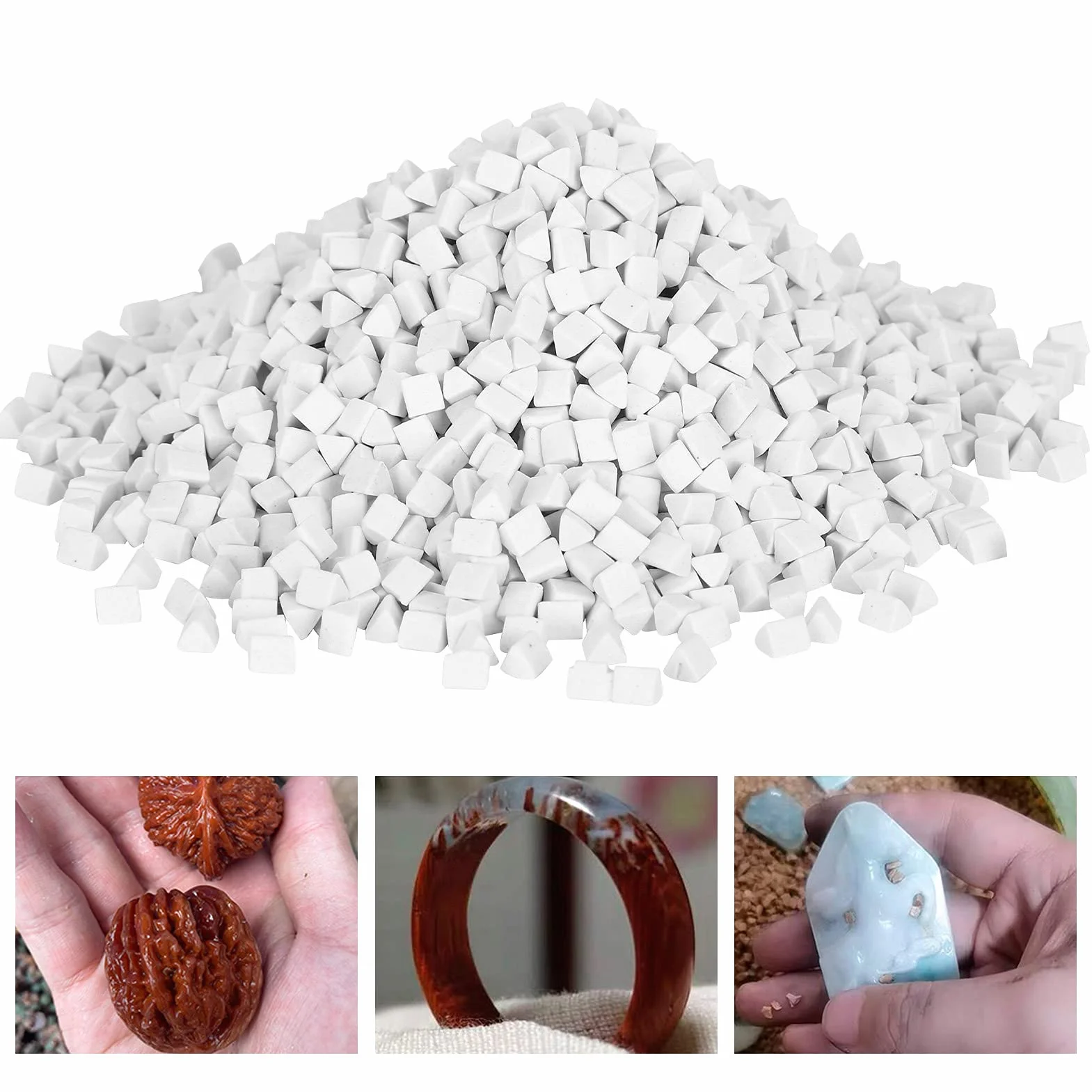 Ceramiczne Trójkątne Granulki do Polerowania Wibracyjnego 0,2 Cala