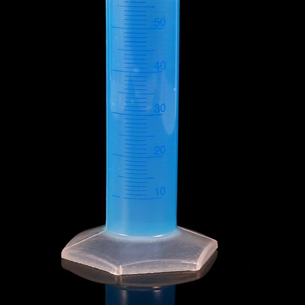 Cylinder z podziałką z tworzywa sztucznego 100 ml polipropylen szeroka podstawa zwężana wylewka