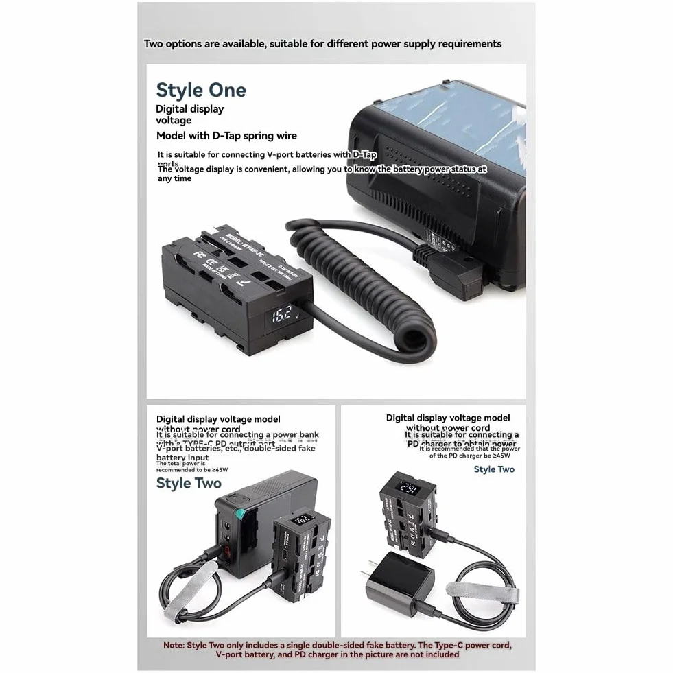 NP-F Battery Wireless Monitor External Power Supply V Port