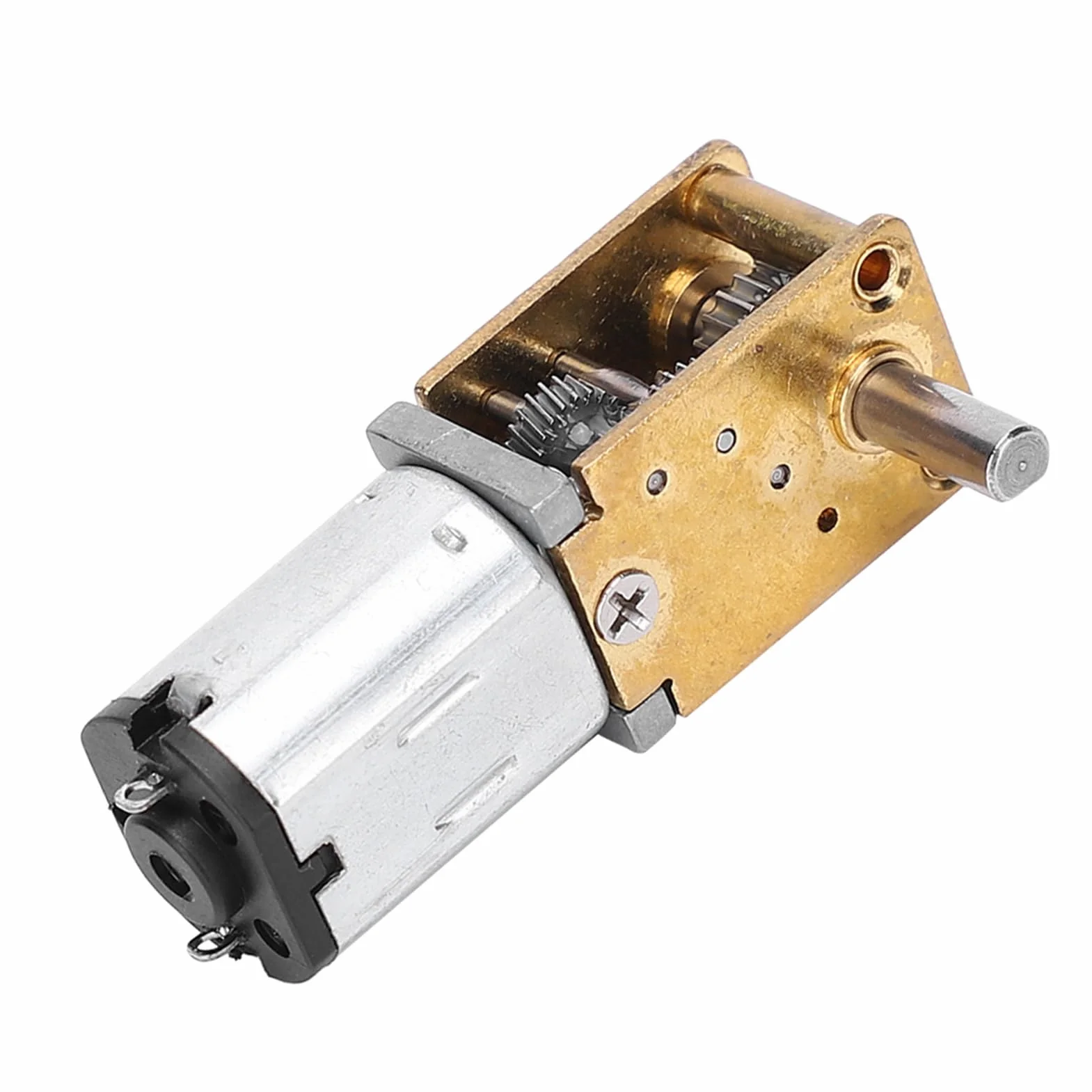 Mini Silnik Skrzyni Biegów, Mikro Silnik Redukcyjny Prądu Stałego Mikro Reduktor Przekładni ślimakowej Szczotka do Samochodu RC Model Robota Zabawka z Silnikiem (DC6V 70RPM)