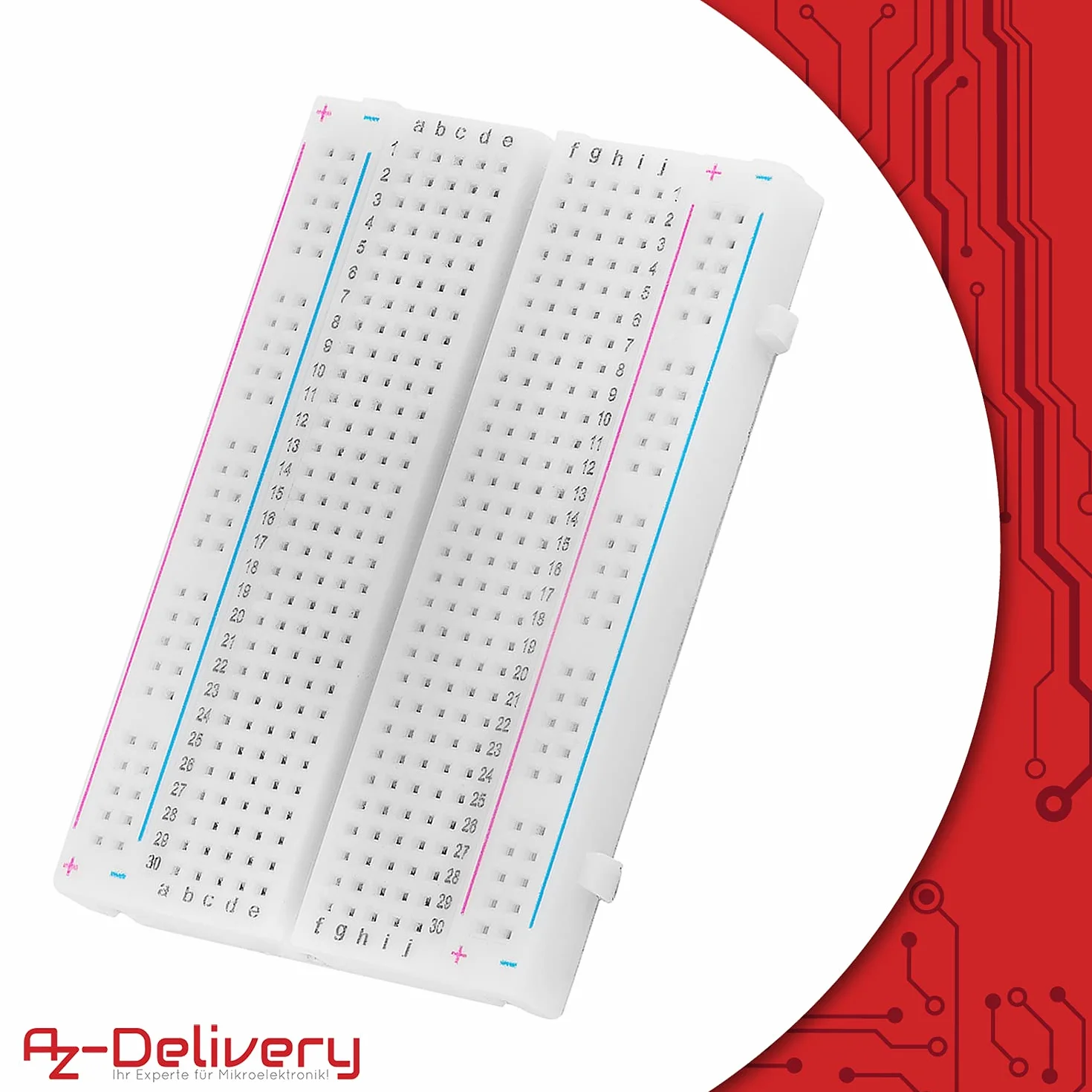 AZDelivery 3 x Mini Breadboard 400 Pin z 4 Busbars dla Arduino i Raspberry Pi