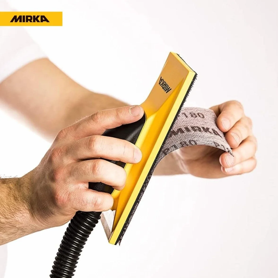 Mirka Abranet Net Paski szlifierskie 70 x 198 mm Grip/Mix-pack 5 sztuk każdego ziarna: 80, 120, 180, 240, 320, 400/30 sztuk/Do szlifowania drewna, wypełniacza, lakieru, tworzyw sztucznych
