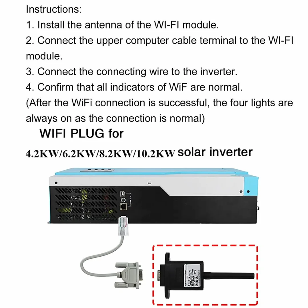 Anern Falowniki słoneczne Moduł WiFi ABS Stabilny pilot zdalnego monitorowania Komponent elektroniczny RS232 falowniki słoneczne moduł WiFi dla hybrydowego falownika słonecznego bez połączenia z
