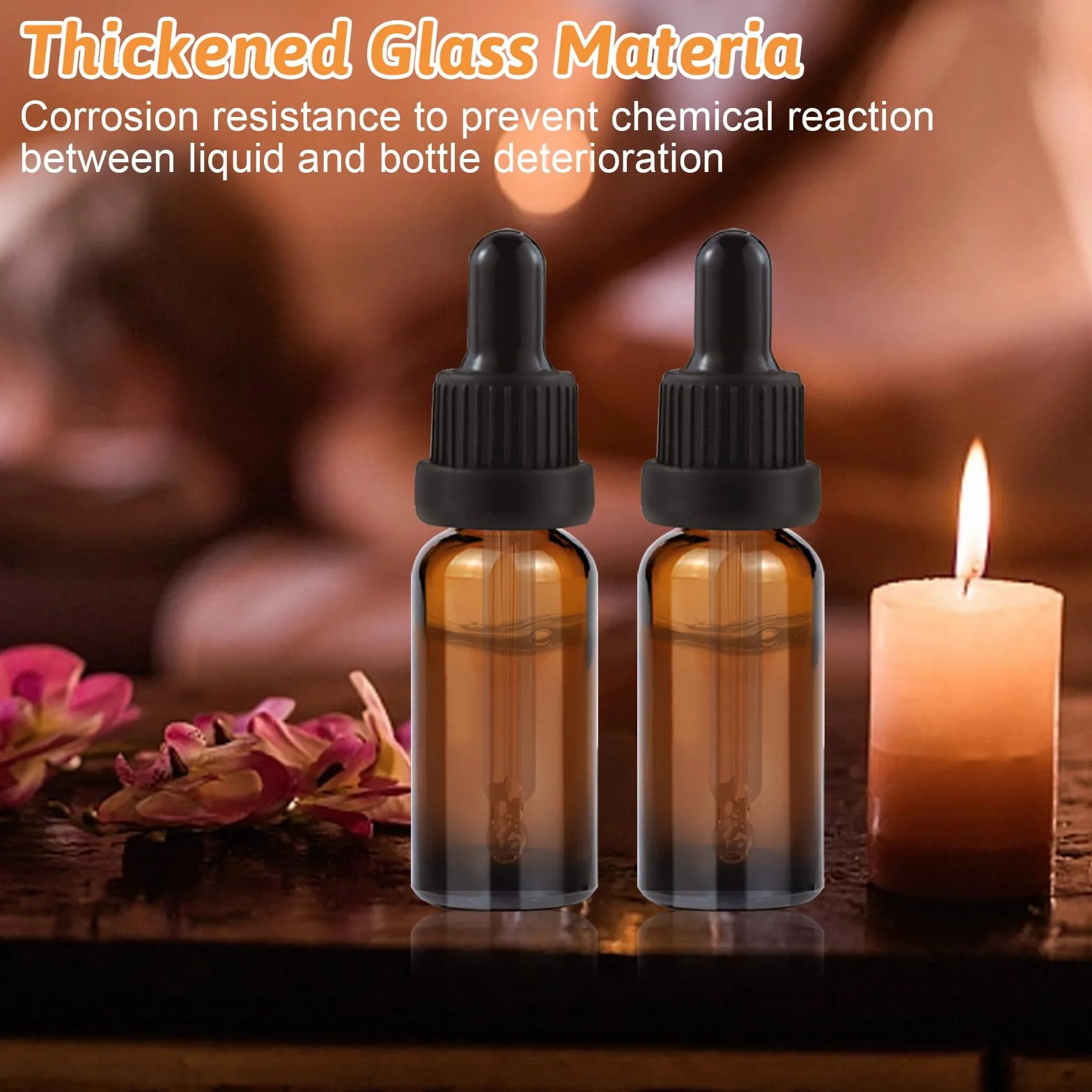 6 butelek z pipetą 10 ml, buteleczki apteczne, brązowe szkło, z kroplomierzem, olejem perfumowanym, aromaterapią, płynnymi farbami do aromaterapii, mieszanki do aromaterapii (brązowe, 10
