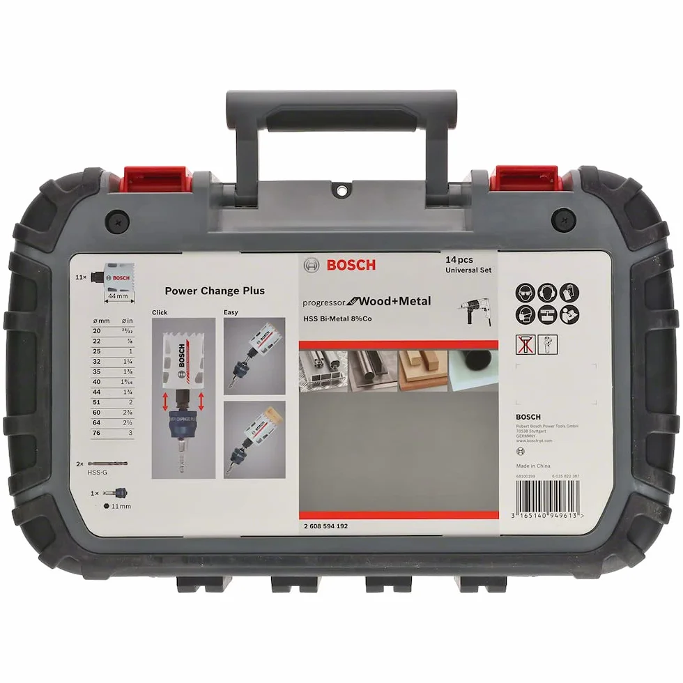 Bosch Professional Zestaw Otwornic Progressor 14-częściowy Ø 20-76 mm do Drewna i Metalu