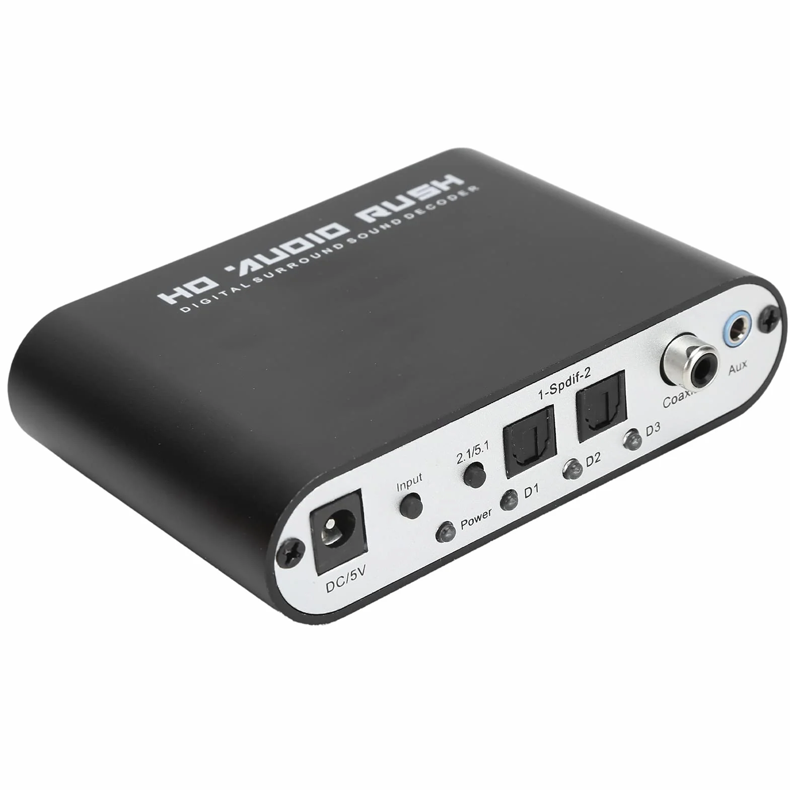 Dekoder Audio Cyfrowy 5.1-kanałowy Konwerter DTS Dolby AC-3 Optyczny Koncentryczny na Analogowy