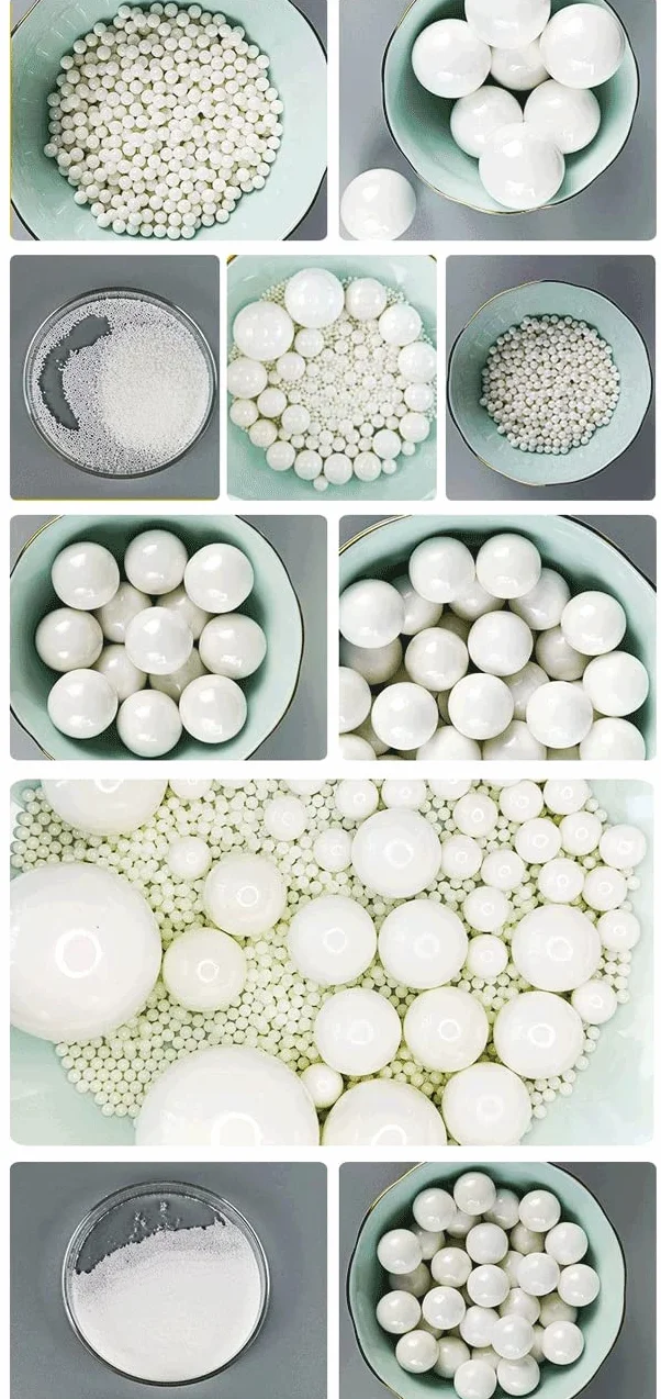 Kulki cyrkonii 95% polerowane ceramiczne kule mielące 0,25–500 mm do młynów piaskowych