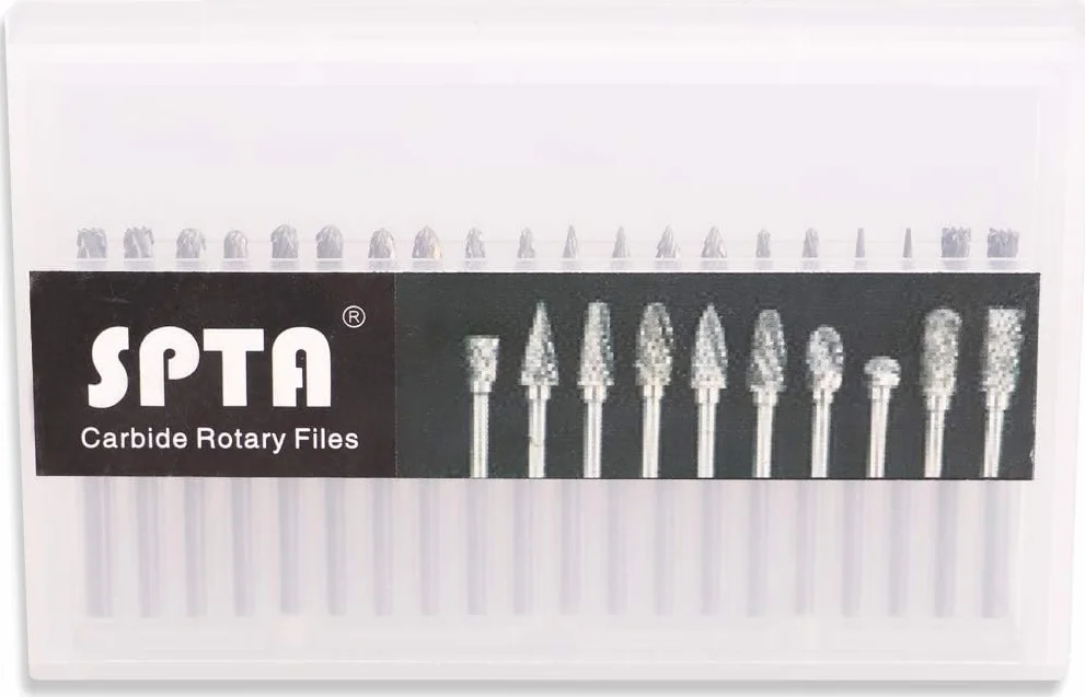 Frez obrotowy SPTA 20 szt., frez z węglika wolframu, stal obrotowa, diamentowe, narzędzie obrotowe z prętem 1/8 cala (3 mm), do samodzielnego wykonania stolarki, rzeźbienia, grawerowania, wiercenia w