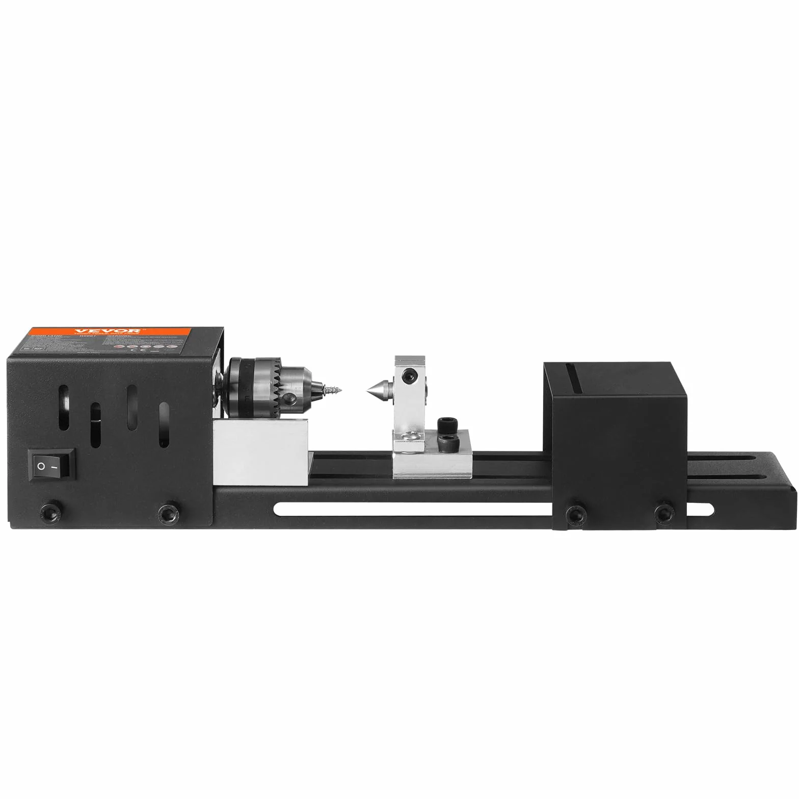 VEVOR Mini tokarka do drewna 70 x 160 mm 24 V 96 W 7-biegowa 350