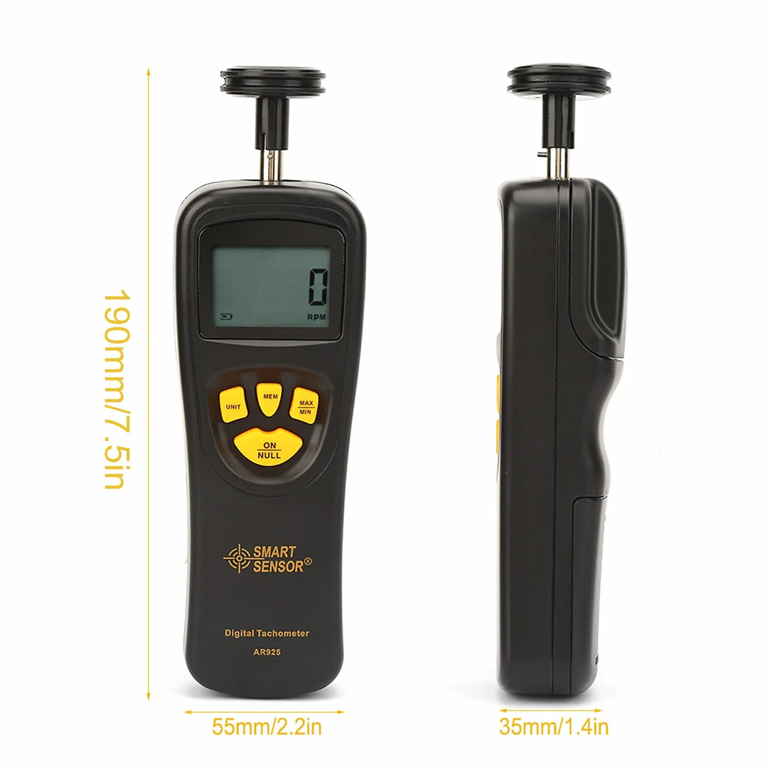 SMART SENSOR cyfrowy tachometr 0,5~19999 obrotomierz obrotowy LCD