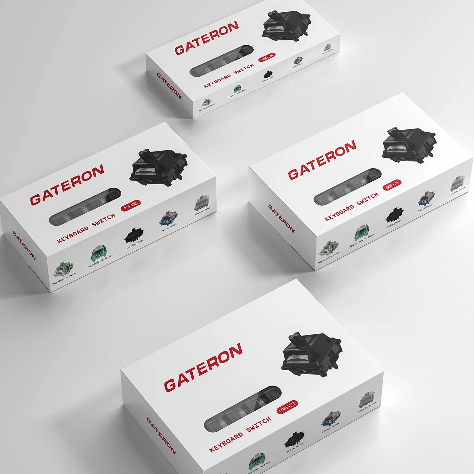 Gateron Oil King V2 wstępnie nasmarowany 5-biegunowy przełącznik liniowy do klawiatury mechanicznej 90 sztuk