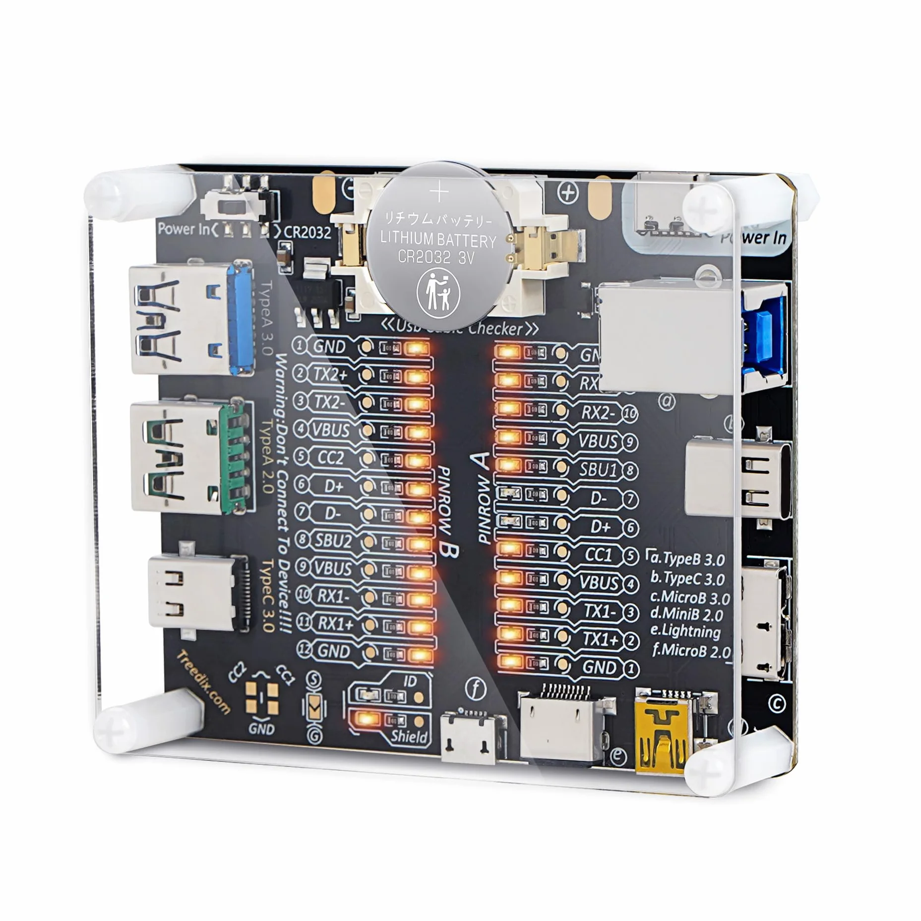 Treedix usb Tester - Płytka Kontrolna do Testowania Kabli