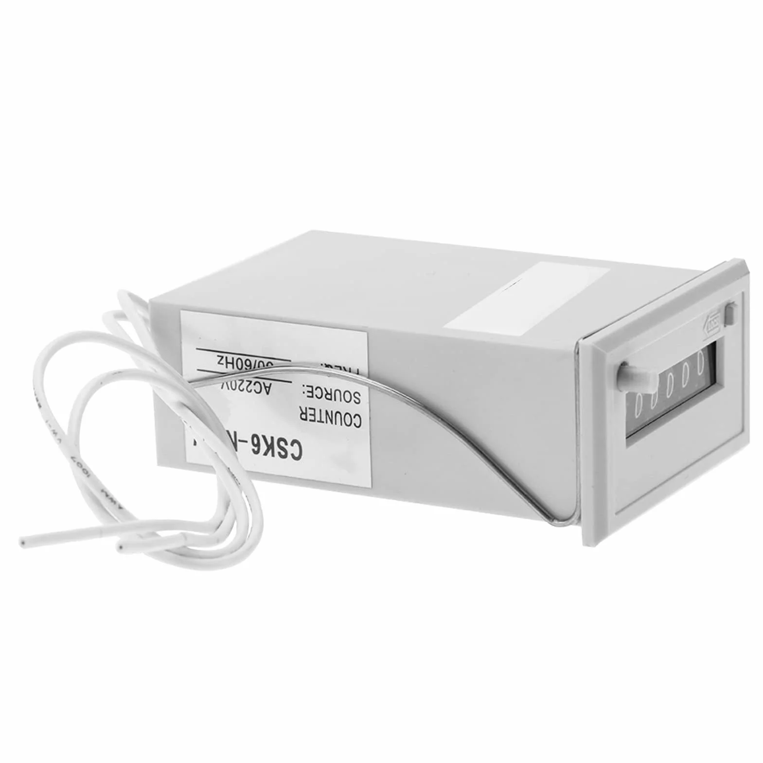 Agatige Licznik elektromagnetyczny CSK6-NKW 6-cyfrowy AC220V/AC110V/DC24V/DC12V