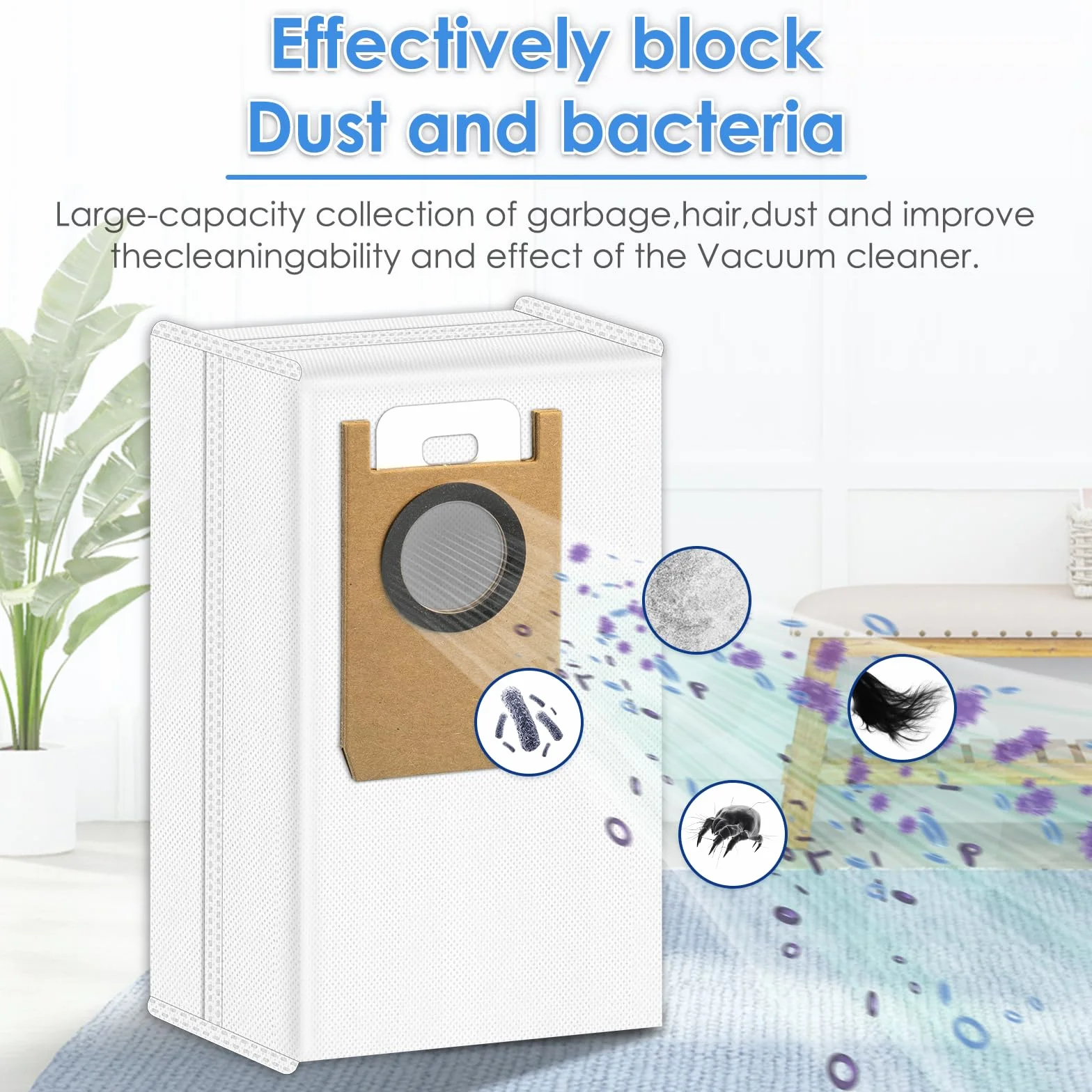 (20 sztuk) Omni S1 Pro części zastępcze kompatybilne z eufy Omni S1 Pro Robot Cleankus, zestaw akcesoriów, 2 gumowe szczotki wałkowe, 2 mopy wałkowe, 6 bocznych szczotek, 5 torb na kurz, 5 filtrów