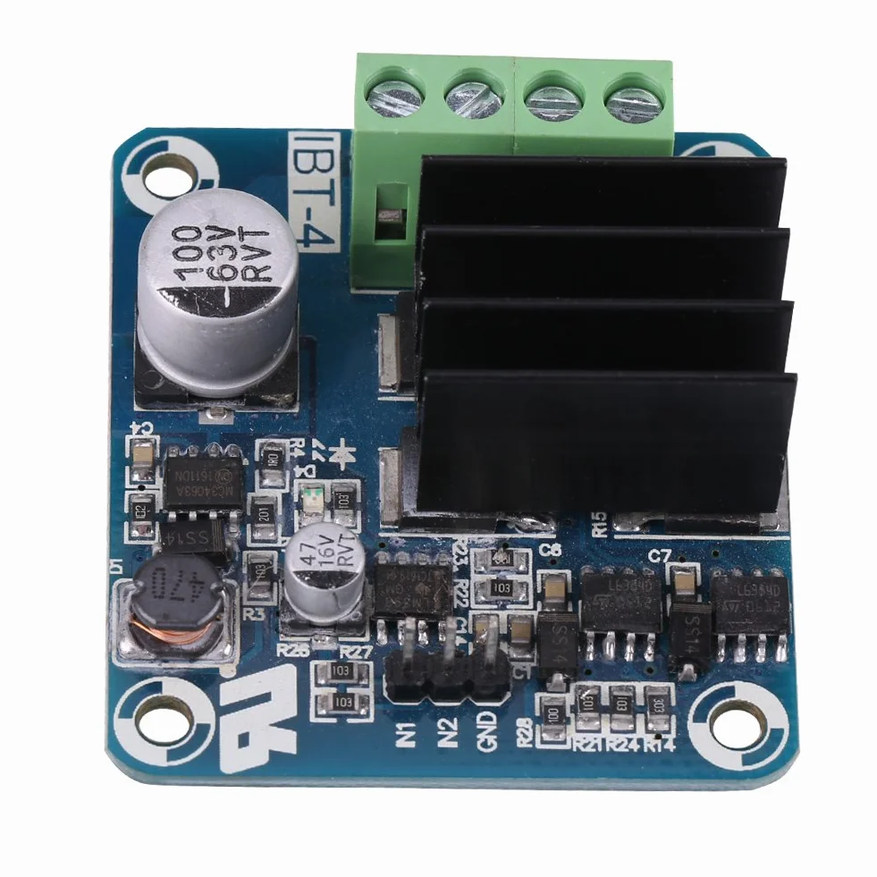 Moduł sterownika silnika prądu stałego MOSFET H Bridge 5 V-15 V 50A wysokoprądowy PWM z chłodnicą
