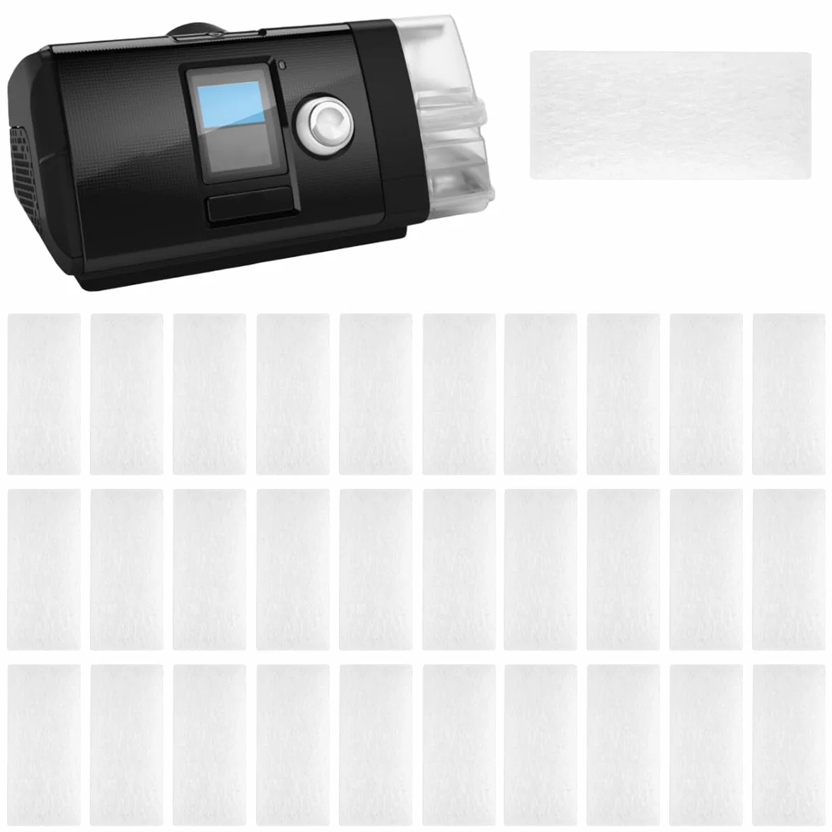 30 sztuk filtrów Premium Cpap, jednorazowe filtry powietrza, filtry do aparatów Cpap, ochrona przed drobnym pyem, filtry przeciwpykowe, jednorazowe filtry powietrza, do akcesoriów Airsense 11 Suppli