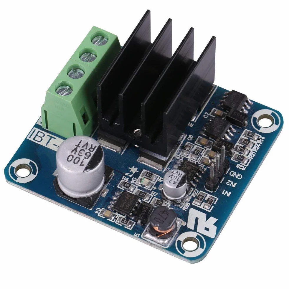 Moduł sterownika silnika prądu stałego MOSFET H Bridge 5 V-15 V 50A wysokoprądowy PWM z chłodnicą