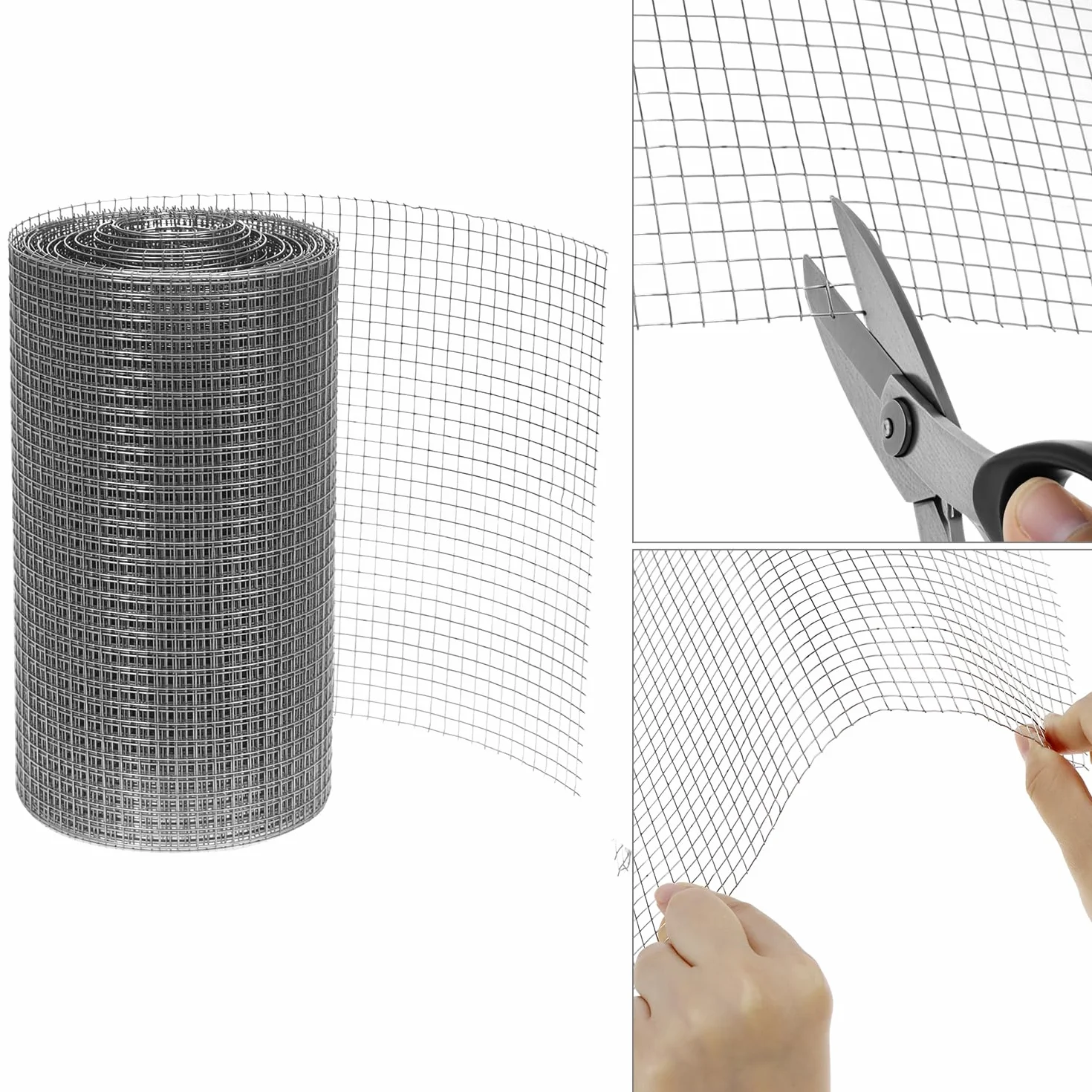 QWORK Siatka druciana dla gryzoni, 6 m x 200 mm, siatka zabezpieczająca przed szczurami ze stali nierdzewnej 304, do domu i ogrodu