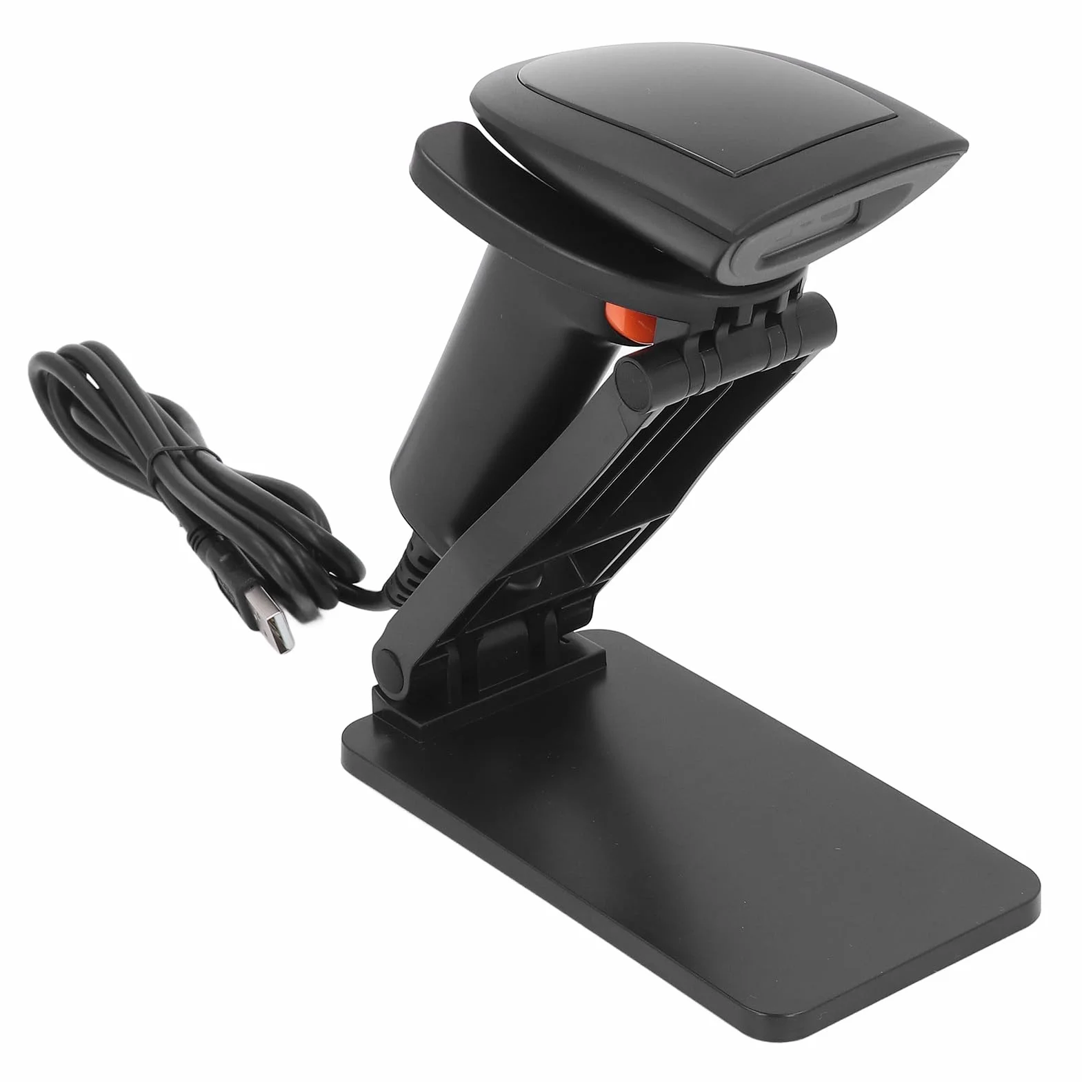 Fafeicy Skaner Kodów Kreskowych USB Przewodowy Czytnik Kodów QR 1D 2D ze Stojakiem