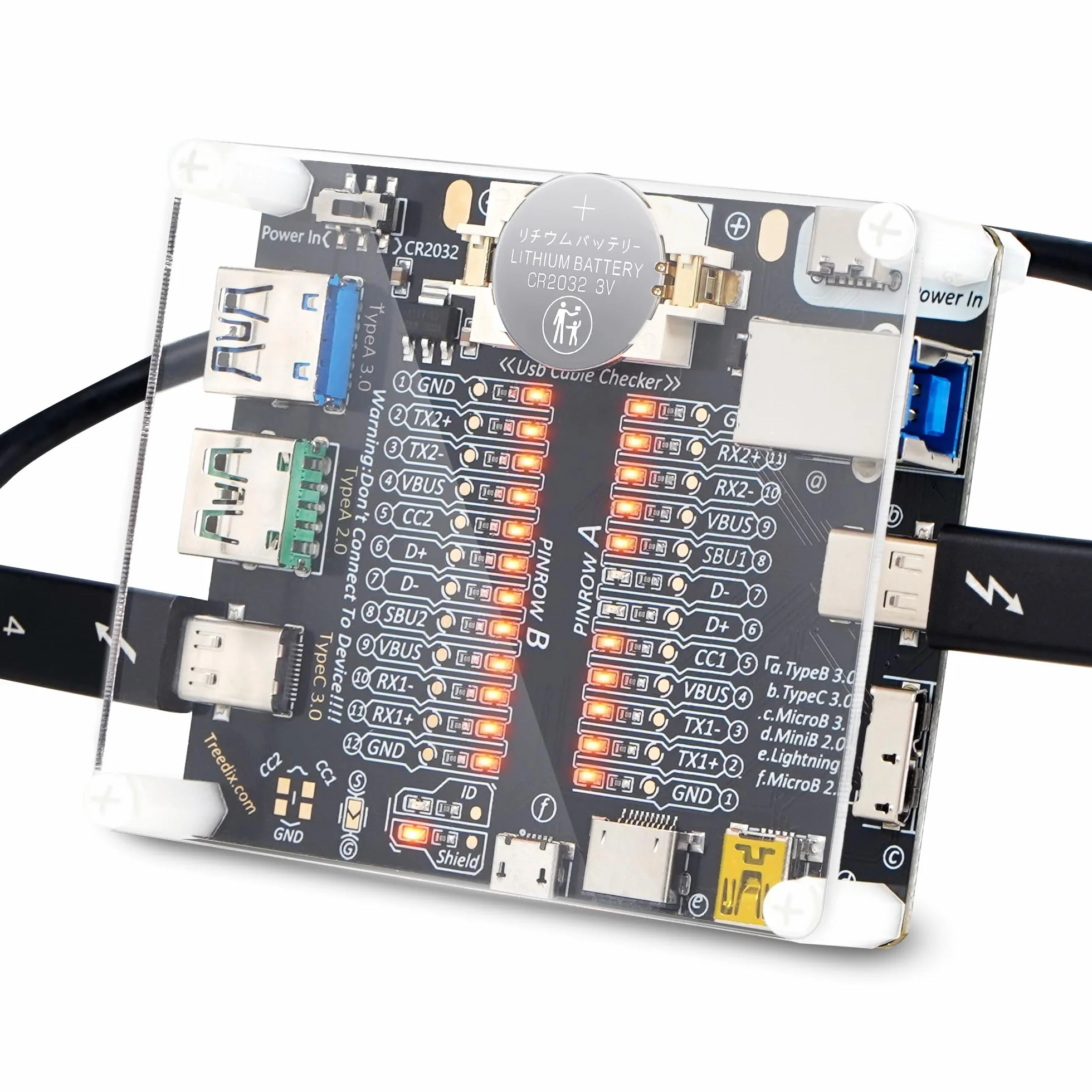 Treedix usb Tester - Płytka Kontrolna do Testowania Kabli