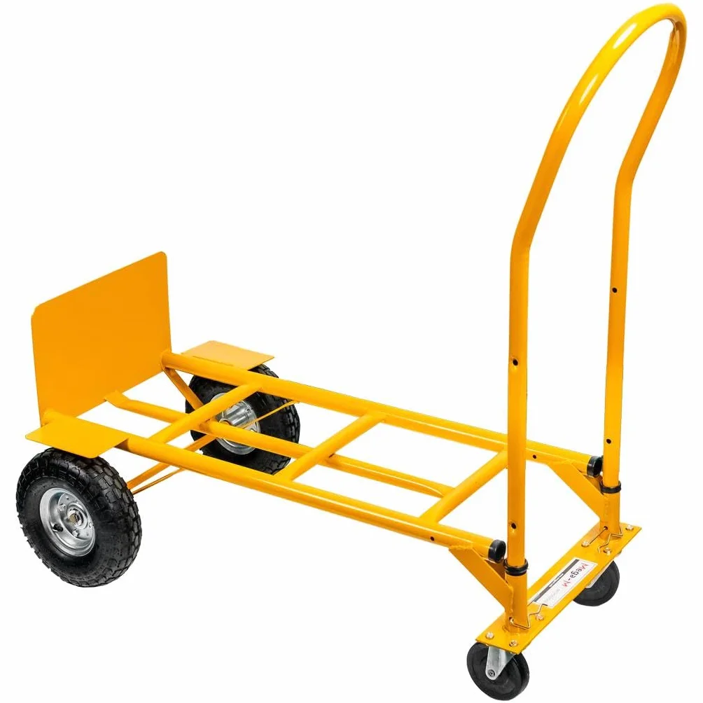 Mega-M Wózek transportowy 2 w 1 250KG rozkładany żółty