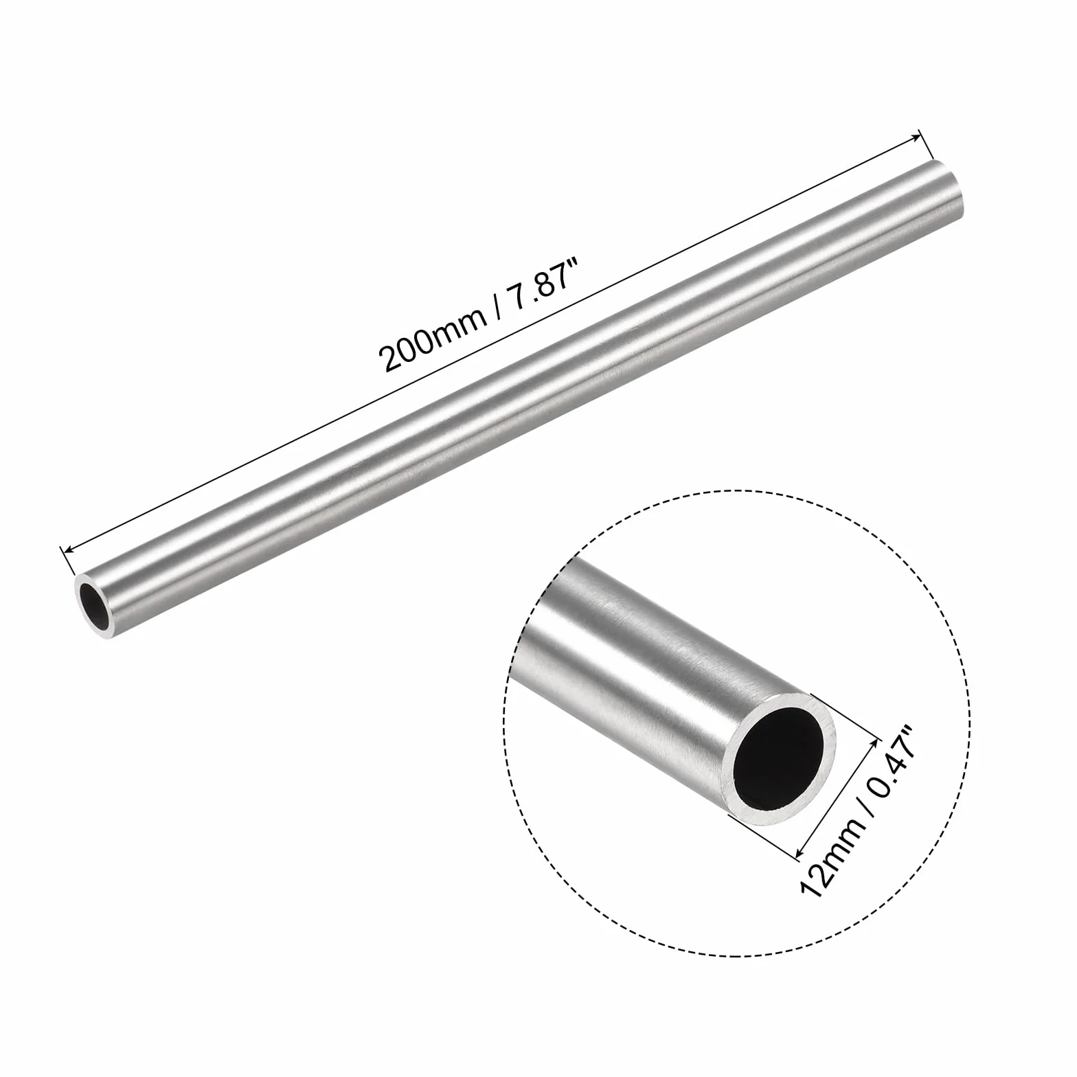 Rura ze stali nierdzewnej 304 Ø 12 mm x 1 mm x 200 mm kapilarna do maszyn