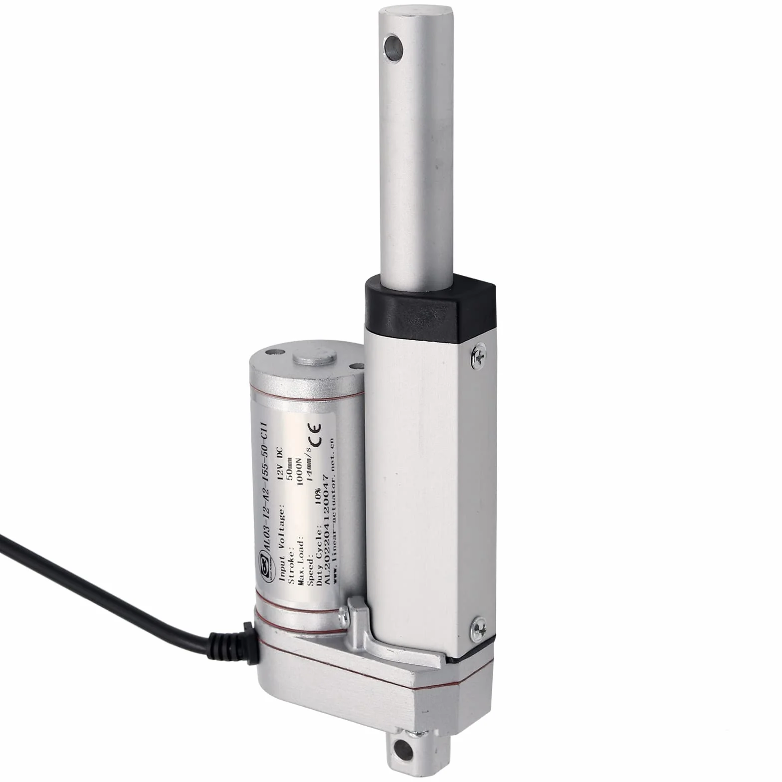 Siłownik liniowy 1000 N 50 mm 12 V DC, silnik z drążkiem do pchania