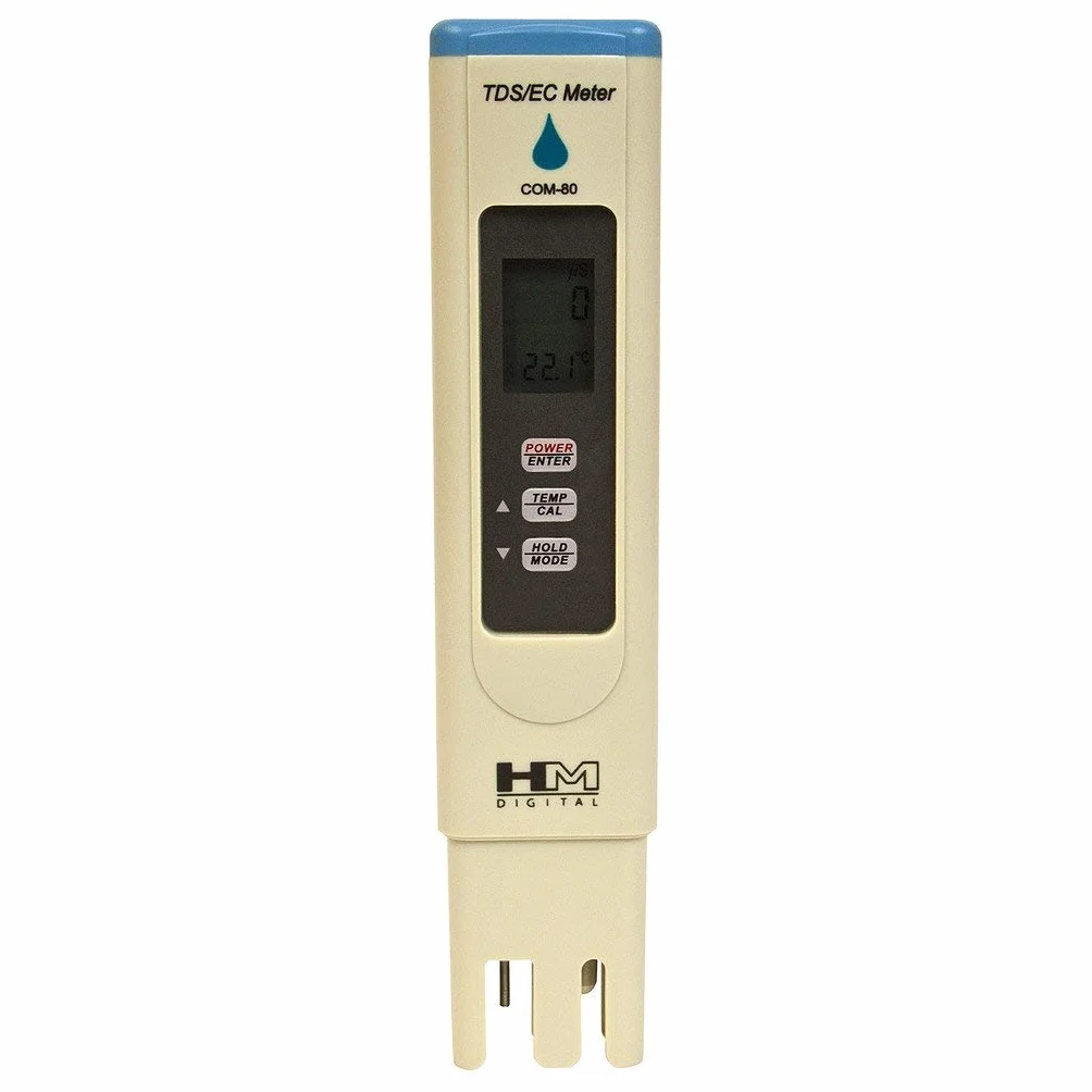 HM Digital COM-80 przewodzenie elektryczne (EC) i tester wody rozpuszczonych ciał stałych, zakres 0-5000 ppm TDS, rozdzielczość 1 ppm , dokładność odczytu 2%
