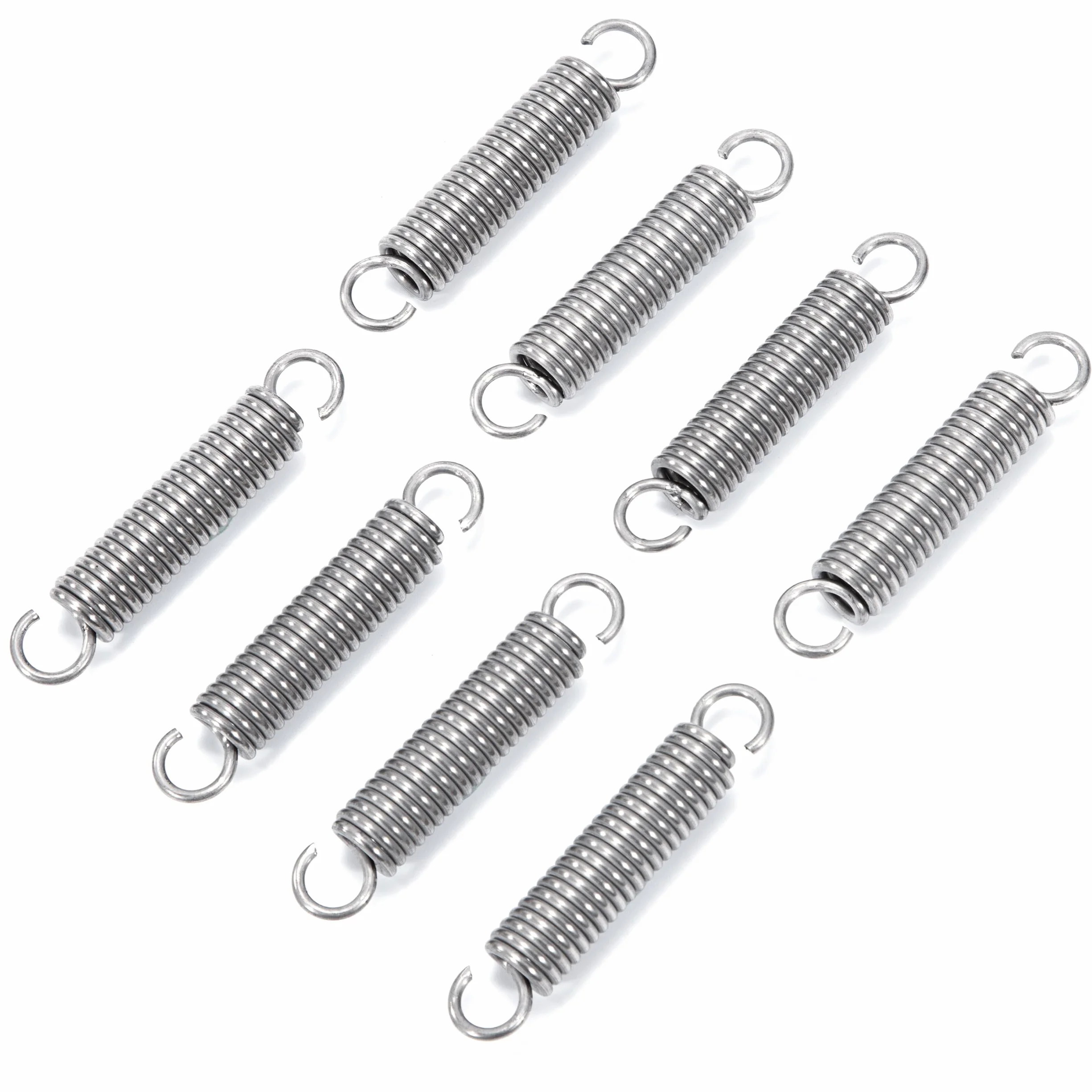 Sprężyny naciągowe stal szlachetna 50 mm średnica zewnętrzna 10 mm drut 1,6 mm siła 7,9 kg 8 sztuk