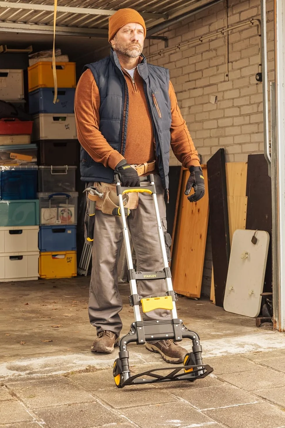 Stanley Składany Wózek Transportowy Srebrny Czarny 70 kg