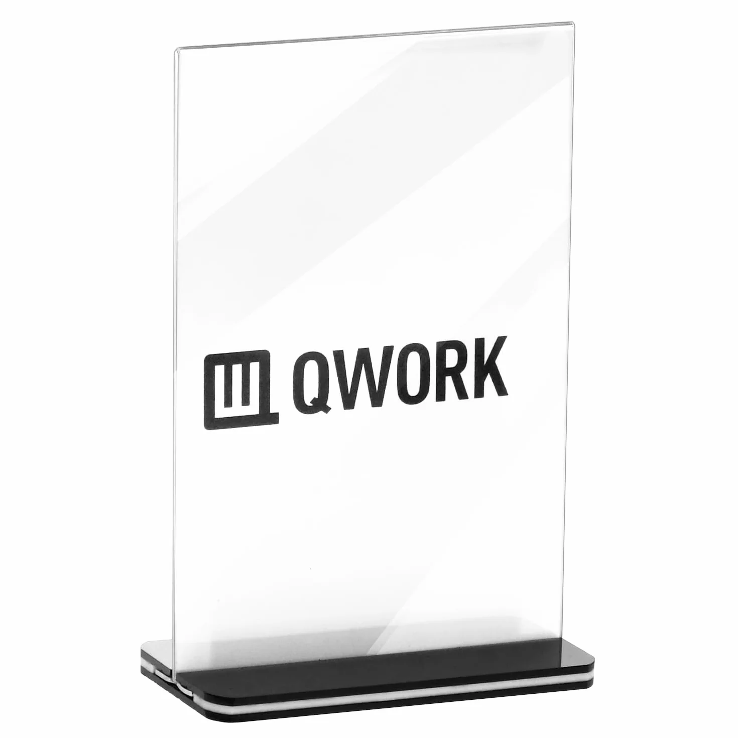 QWORK 6 sztuk akrylowy uchwyt na menu stołowe A6