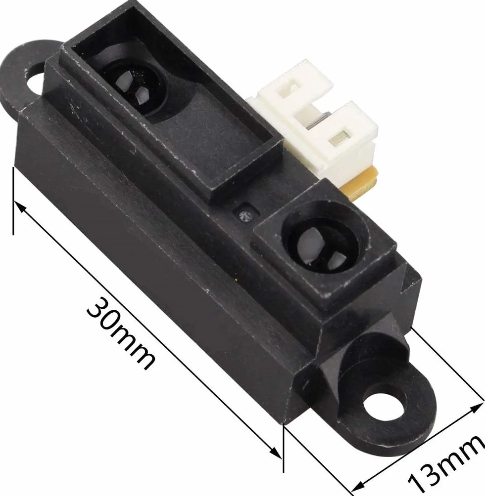 DollaTek Analogowy czujnik odległości na podczerwień 10-80 cm z kablem